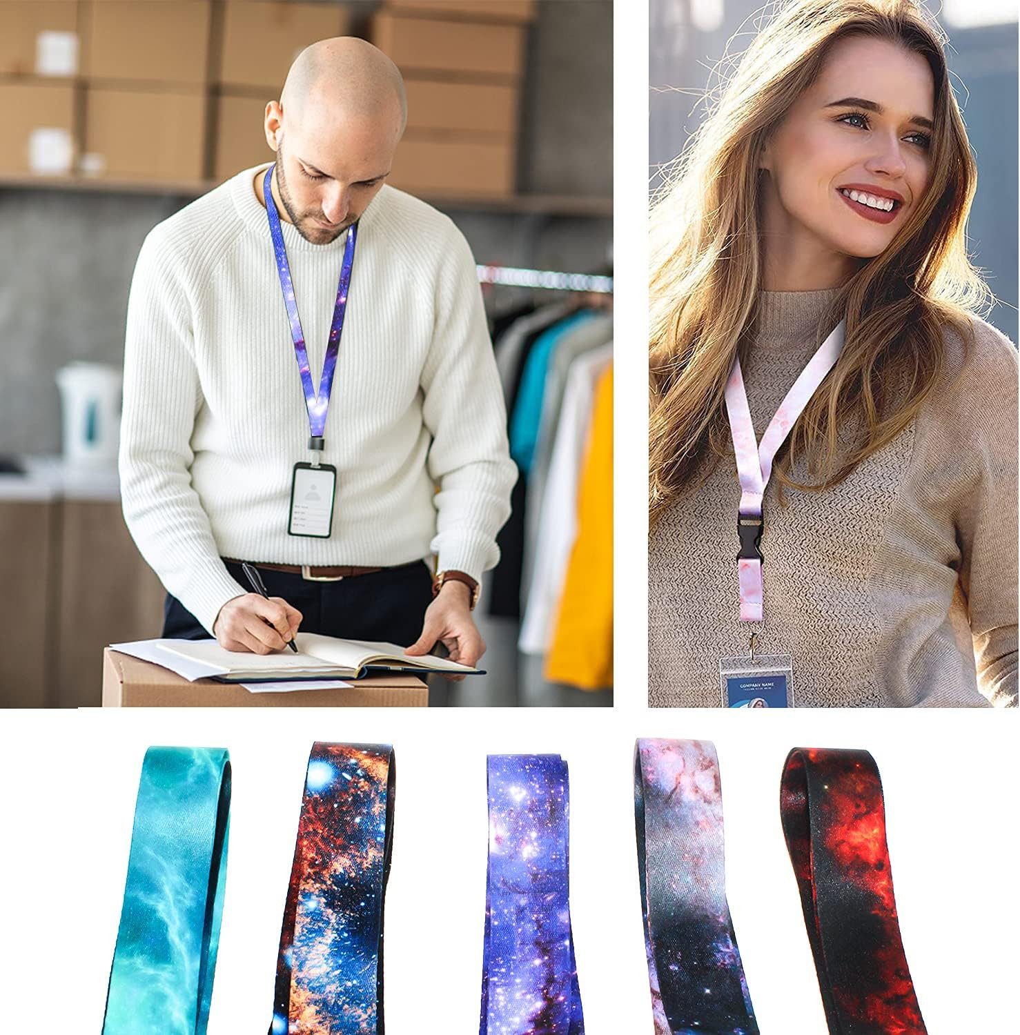 FELIXLEO Schlüsselanhänger 5 Schlüsselband Lanyard Mit Schlüsselring Für Ausweis Handy (1-tlg) – Bild 4 von 5