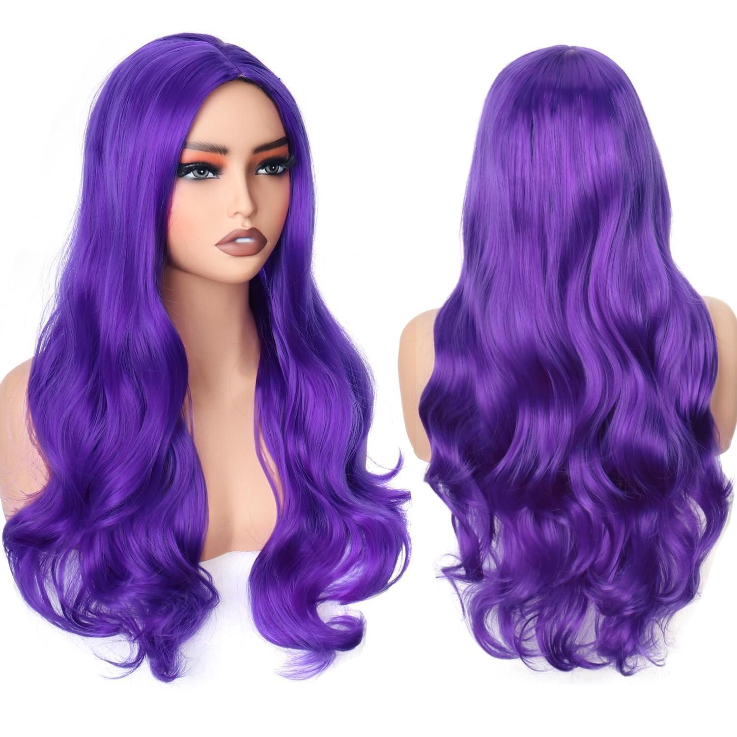 LuxusKollektion Kunsthaarperücke Perücke 60 cm Synthetikfaser Locken Cosplay Party Dunkelviolett