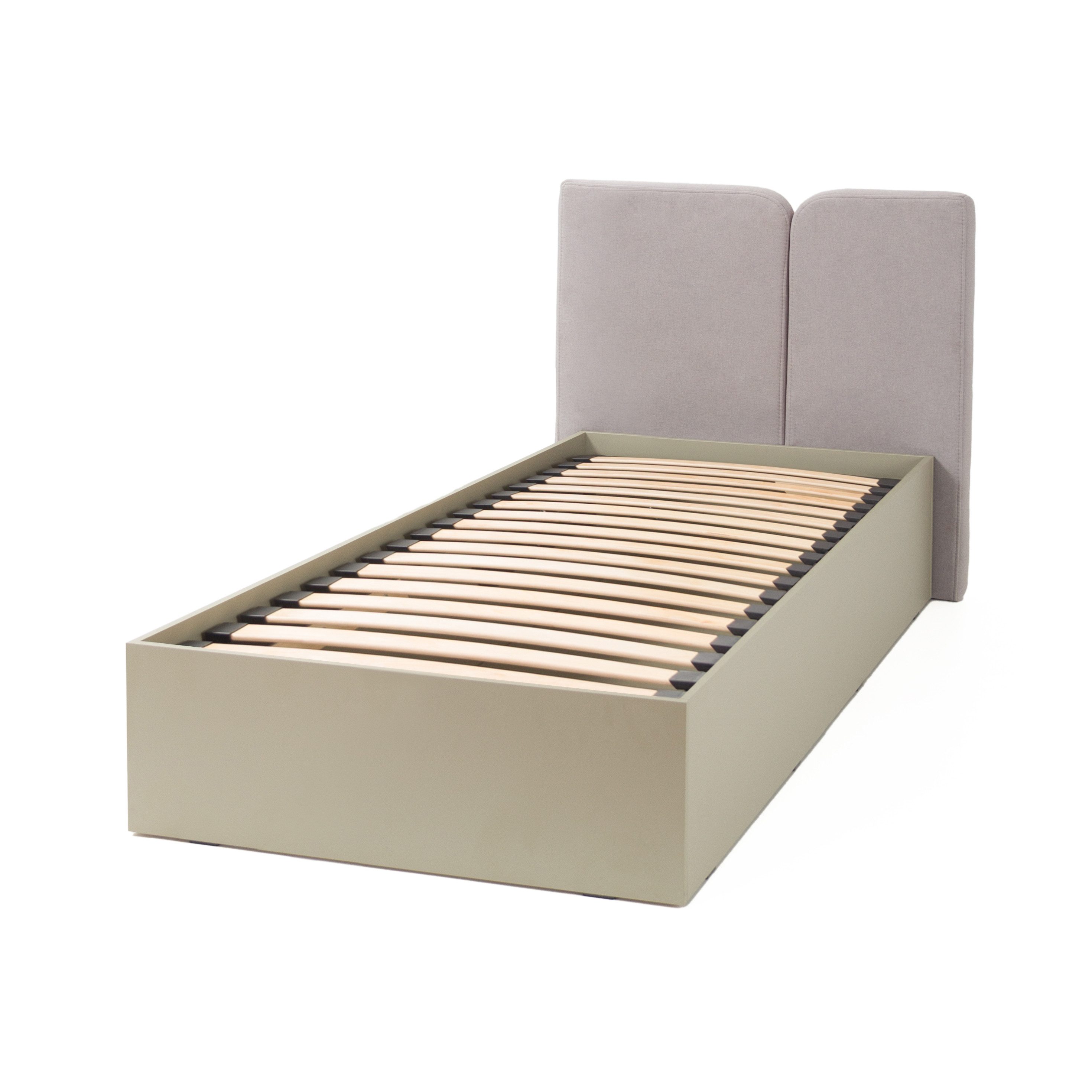 Beautysofa Jugendbett LICO mit Bettkasten, zwei Größen 90x200 oder 120x200, mit gepolstertem Kopfteil – Bild 3 von 5