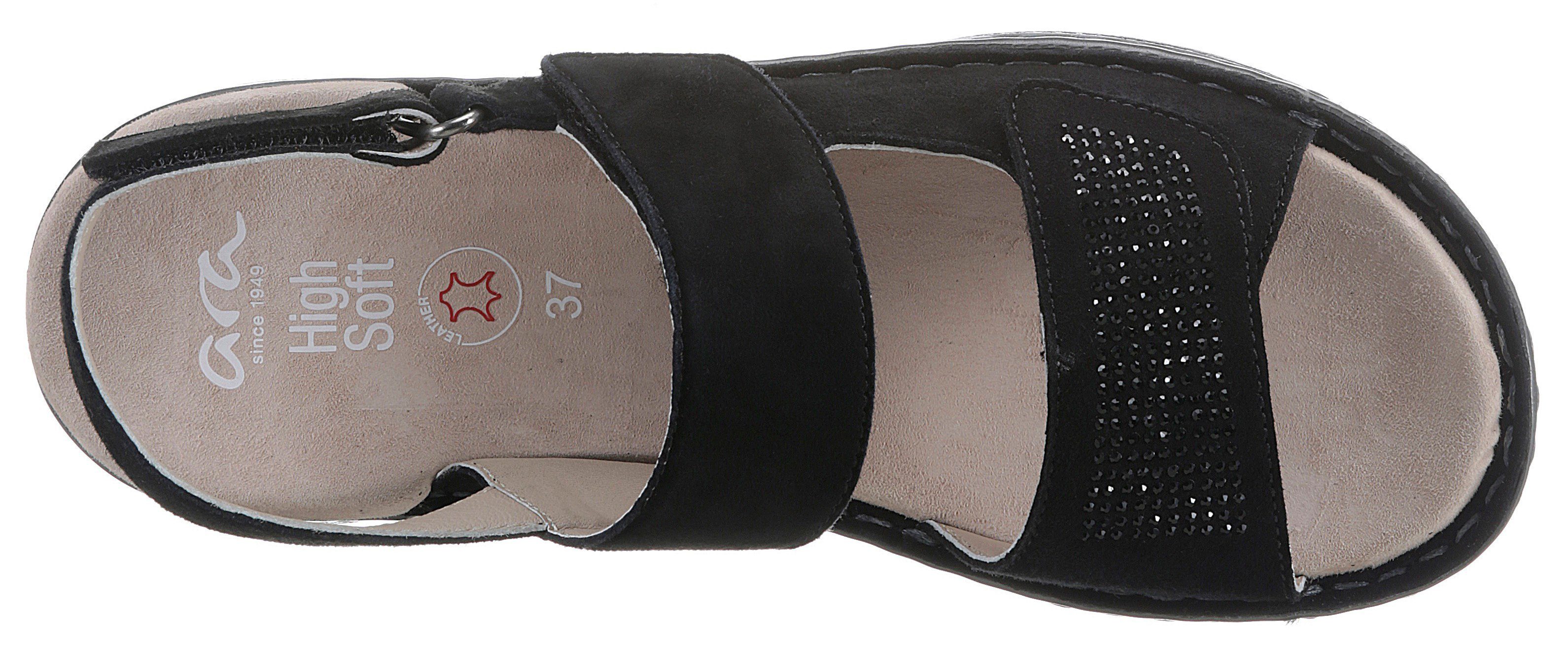 048054 Ara HAWAII bequemer Weite Sandalette in G schwarz