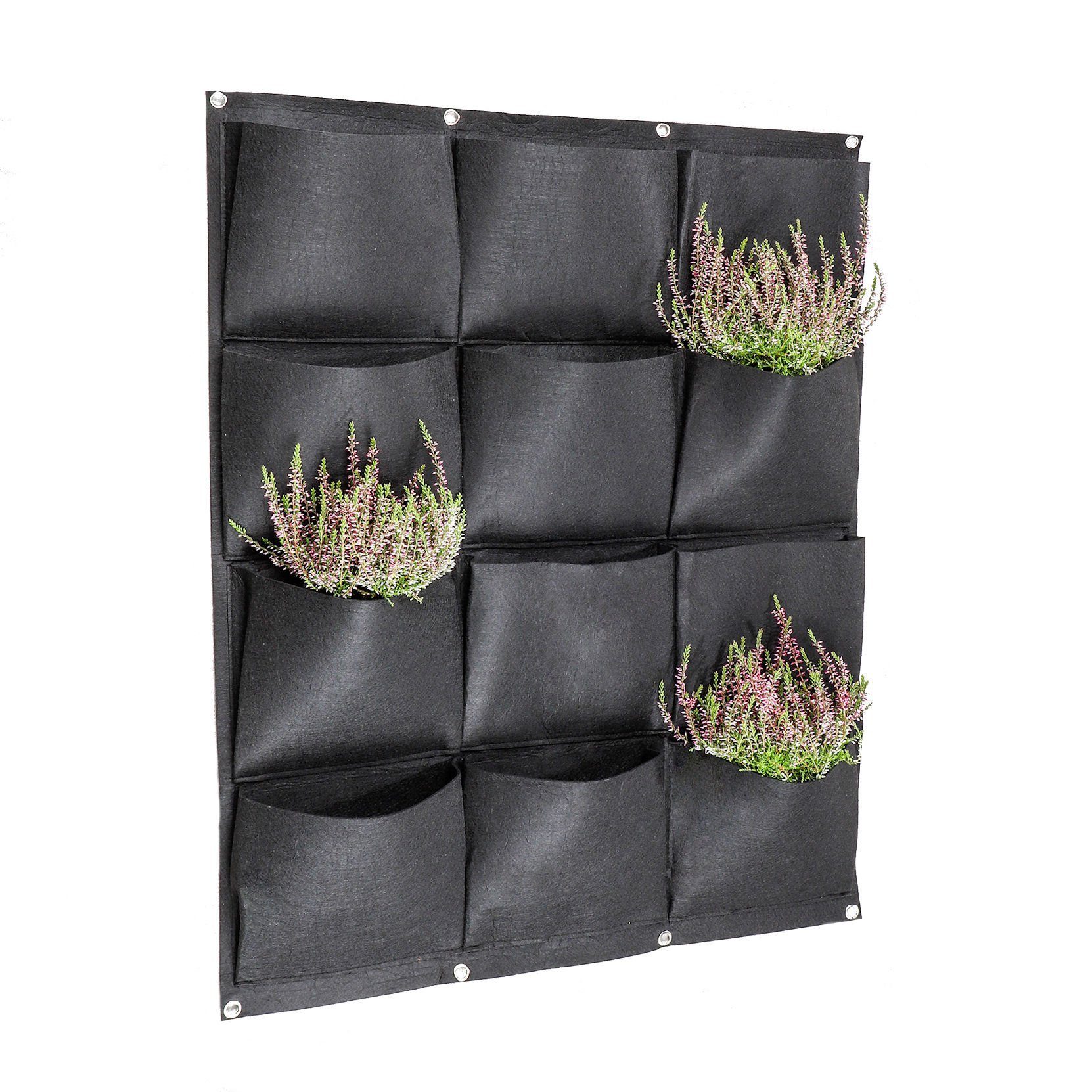 aufhängen zum Blumentopf Spetebo Pflanztasche schwarz -