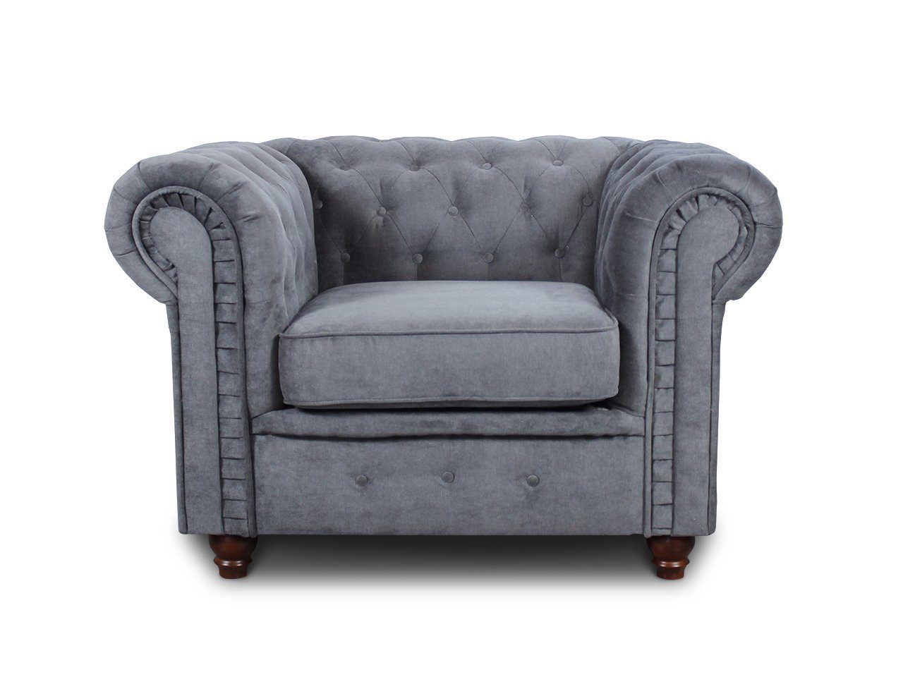 Sofnet Ohrensessel Asti 1, Chesterfield Sessel, Sofagarnitur, Glamour Couch