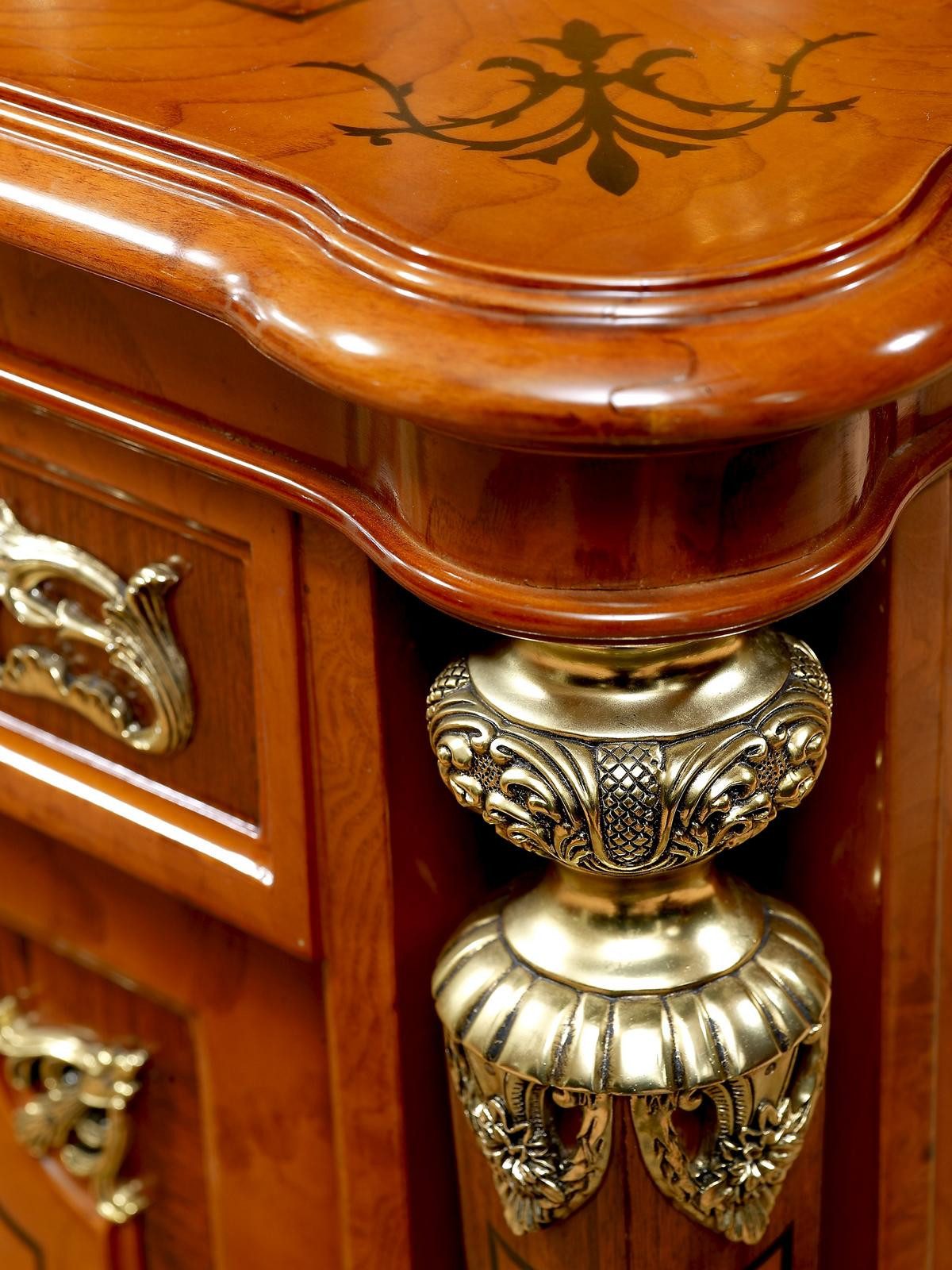 Xlmoebel Vitrine Große Luxus Auslagen Vitrine aus Glas im Stil des Barock und Rokoko (YB E29 Serie XXL 4 Tueren Vitrine) Hergestellt in Europa