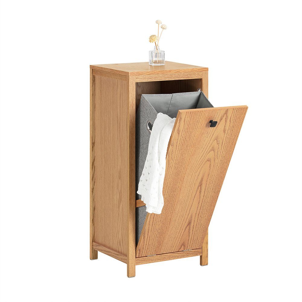 SoBuy Wäscheschrank BZR96 Wäschesammler mit ausklappbarem Wäschetruhe Wäschekorb Badschrank