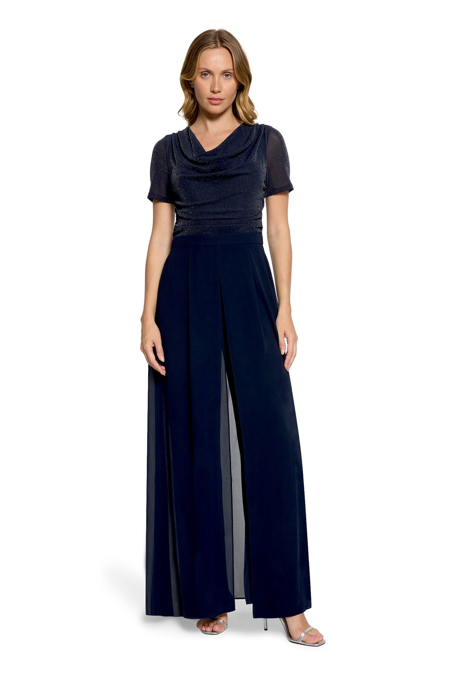 Vera Mont Overall Damen mit Wasserfallausschnitt (1-tlg)