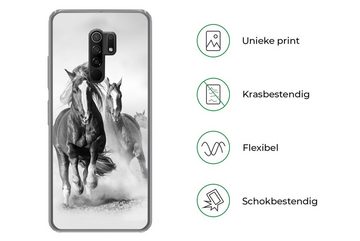 MuchoWow Handyhülle Pferde - Tiere - Illustration, Phone Case, Handyhülle Xiaomi Redmi 9, Silikon, Schutzhülle
