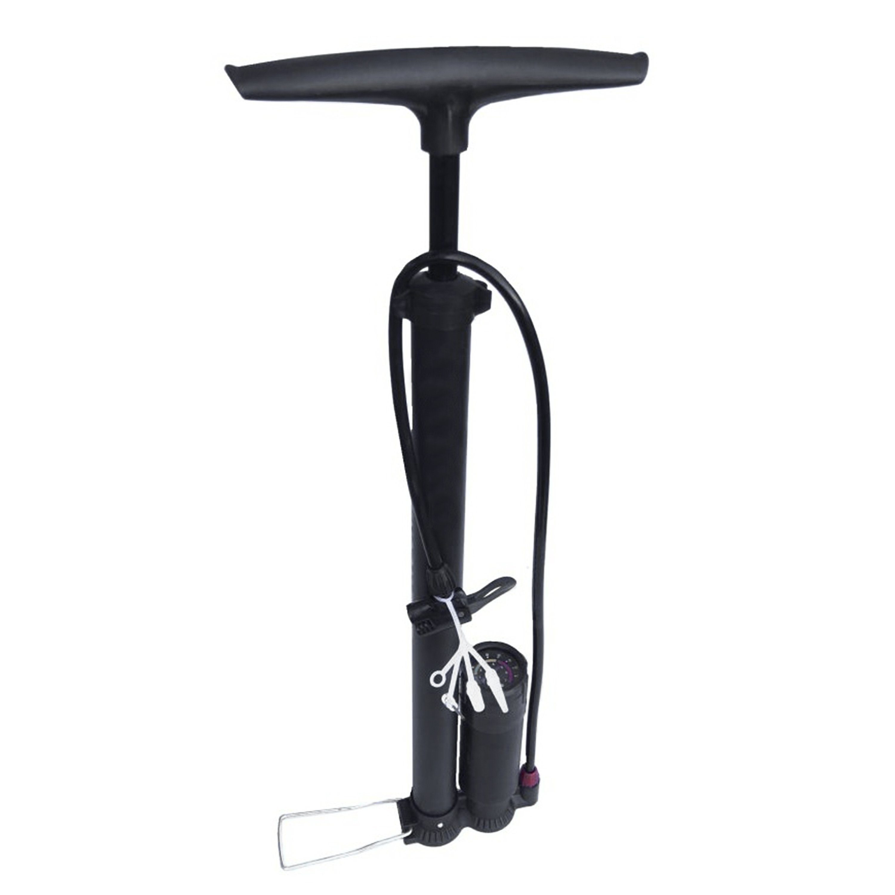 H-basics Fahrradpumpe Fahrradpumpe mit Manometer - Luftpumpe, Standpumpe  mit Manometer, Handpumpe für alle Ventile, Französisches Ventil, für Bike,  Reifen, Ball, Luftkissen