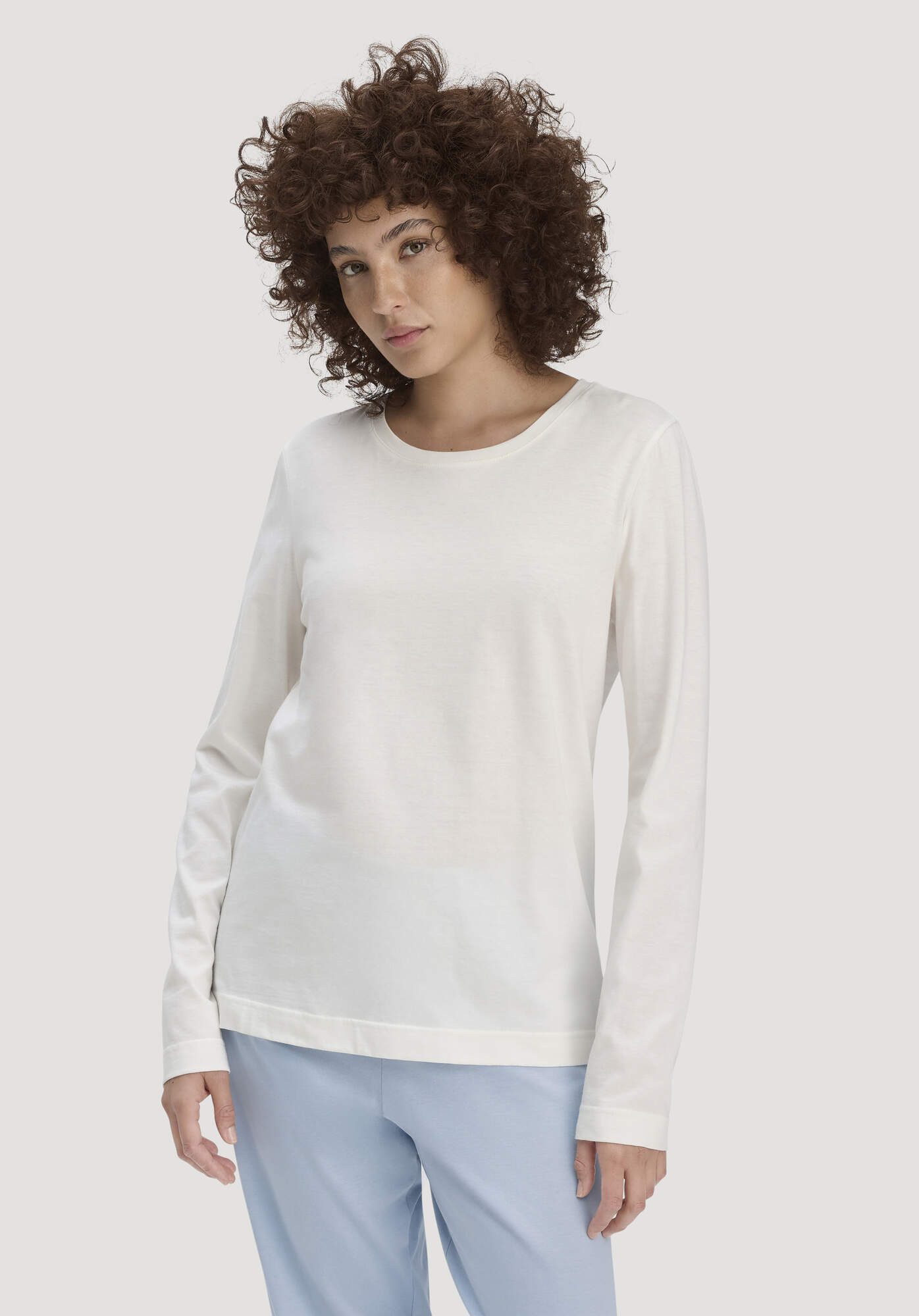 Hessnatur Pyjamaoberteil Langarm Regular aus reiner Bio-Baumwolle (1-tlg)