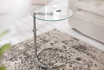 riess-ambiente Beistelltisch EFFECT 45cm transparent / silber, Wohnzimmer · Glas · Metall · Schlafzimmer · Modern Design