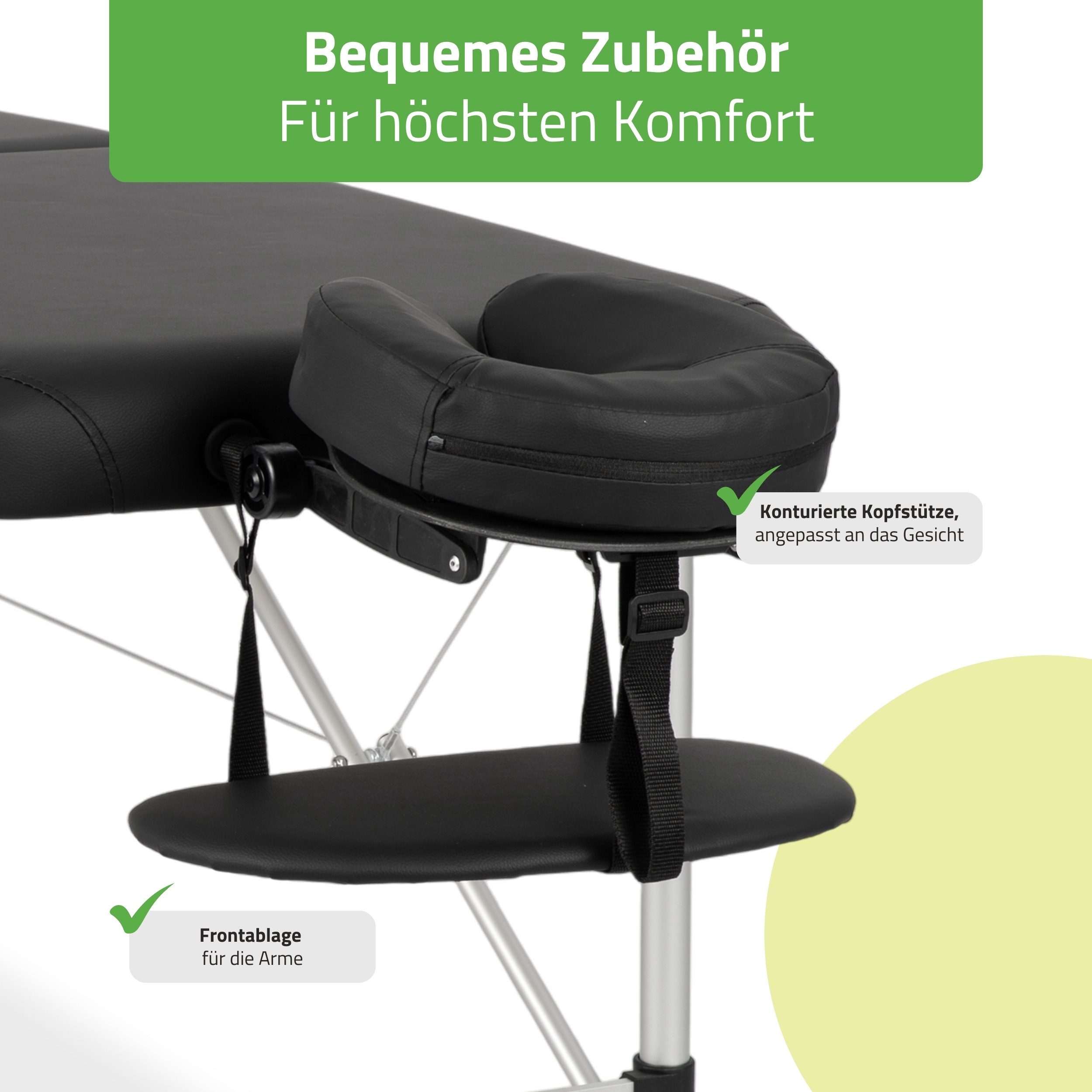 Habys Massageliege Nina 2 Zonen Kosmetikliege Tattooliege Klappbar, Aluminium