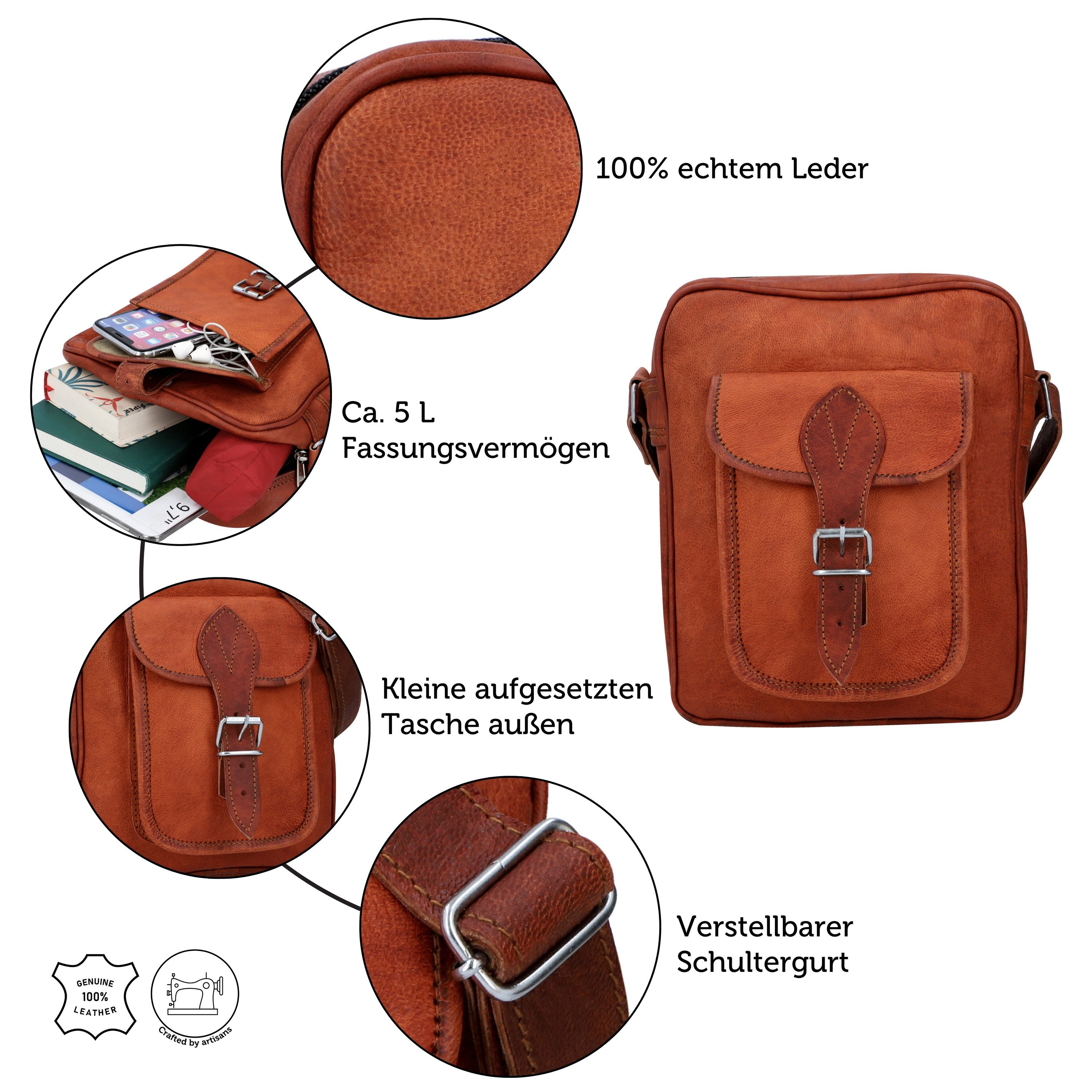 Gusti Leder Handtasche Gusti Leder Umhängetasche Frank (1-tlg)