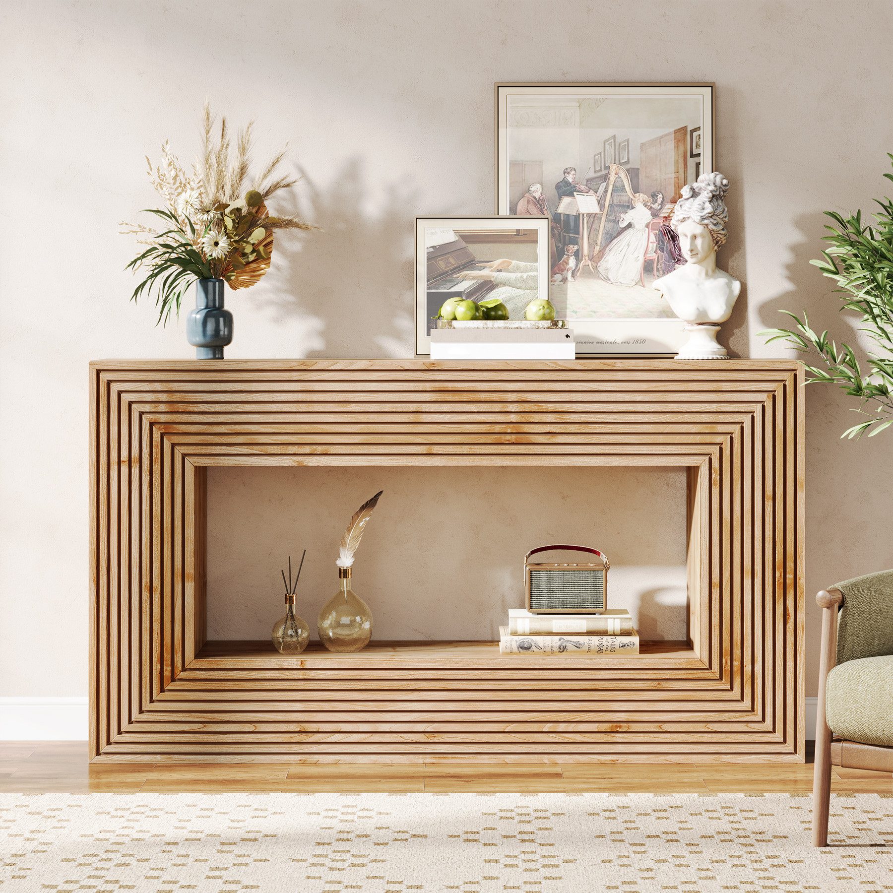 Tribesigns Konsolentisch 150 cm Flurtisch, Flur Möbel, Schmaler Sofatisch m günstig online kaufen