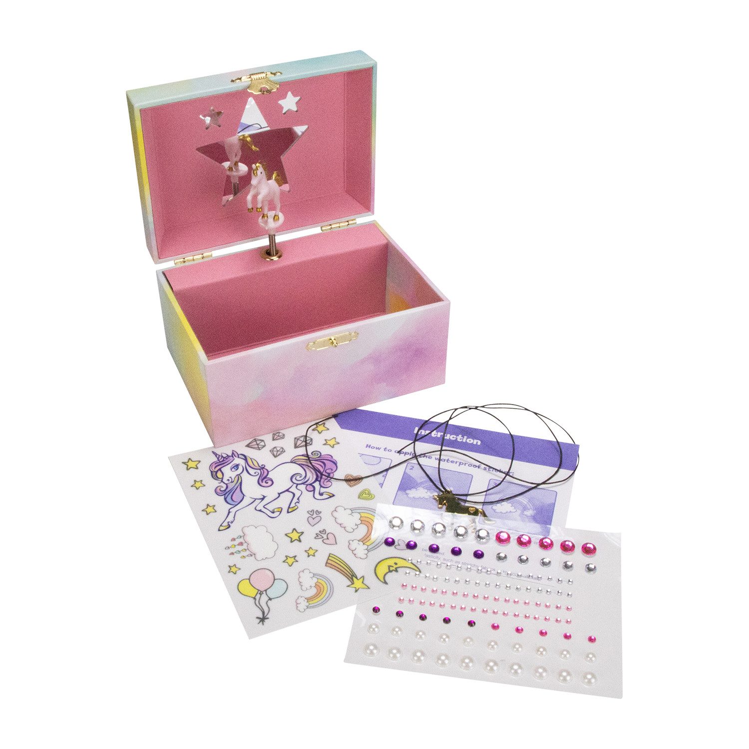 GICO Spieluhr DIY Einhorn Schmuckbox – mit Spieluhr, Spiegel & Stickern- DI günstig online kaufen