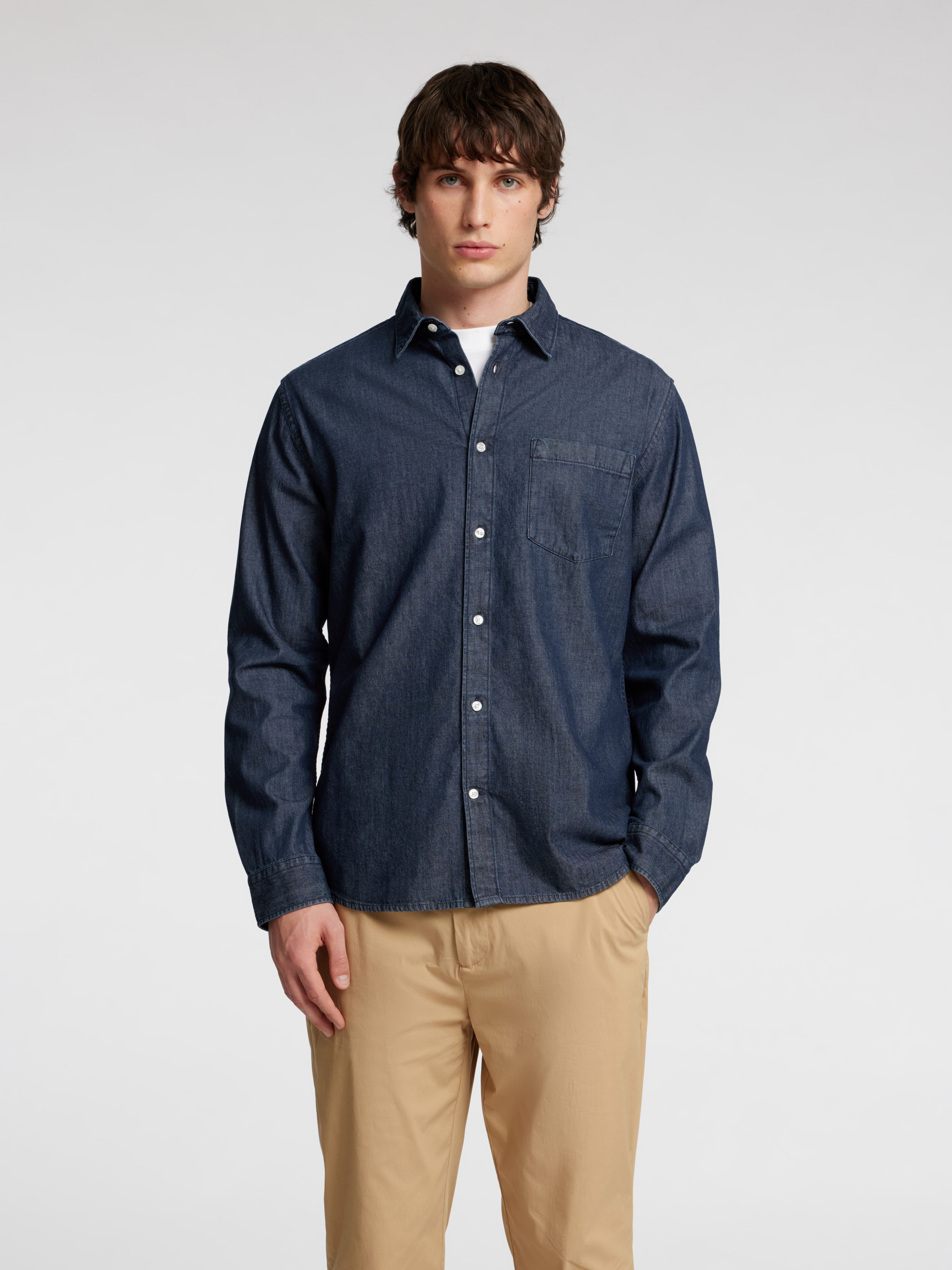 Selected Langarmhemd SLHREGCARLO DENIM LS SHIRT NOOS Baumwolle, regular fit günstig online kaufen