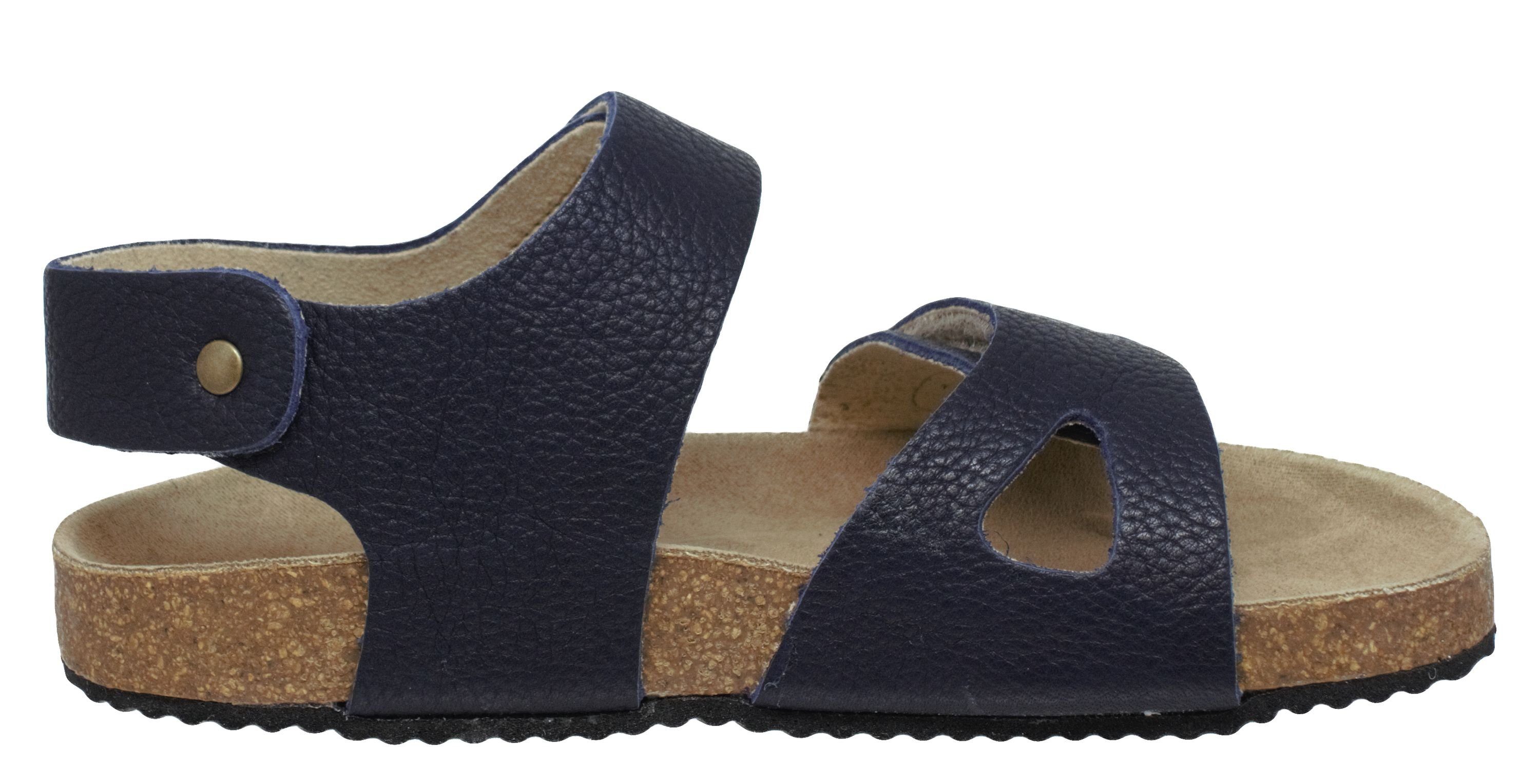 KAVAT Sandalen Bomhus EP Kinder Leder Klett Blau Sandalette