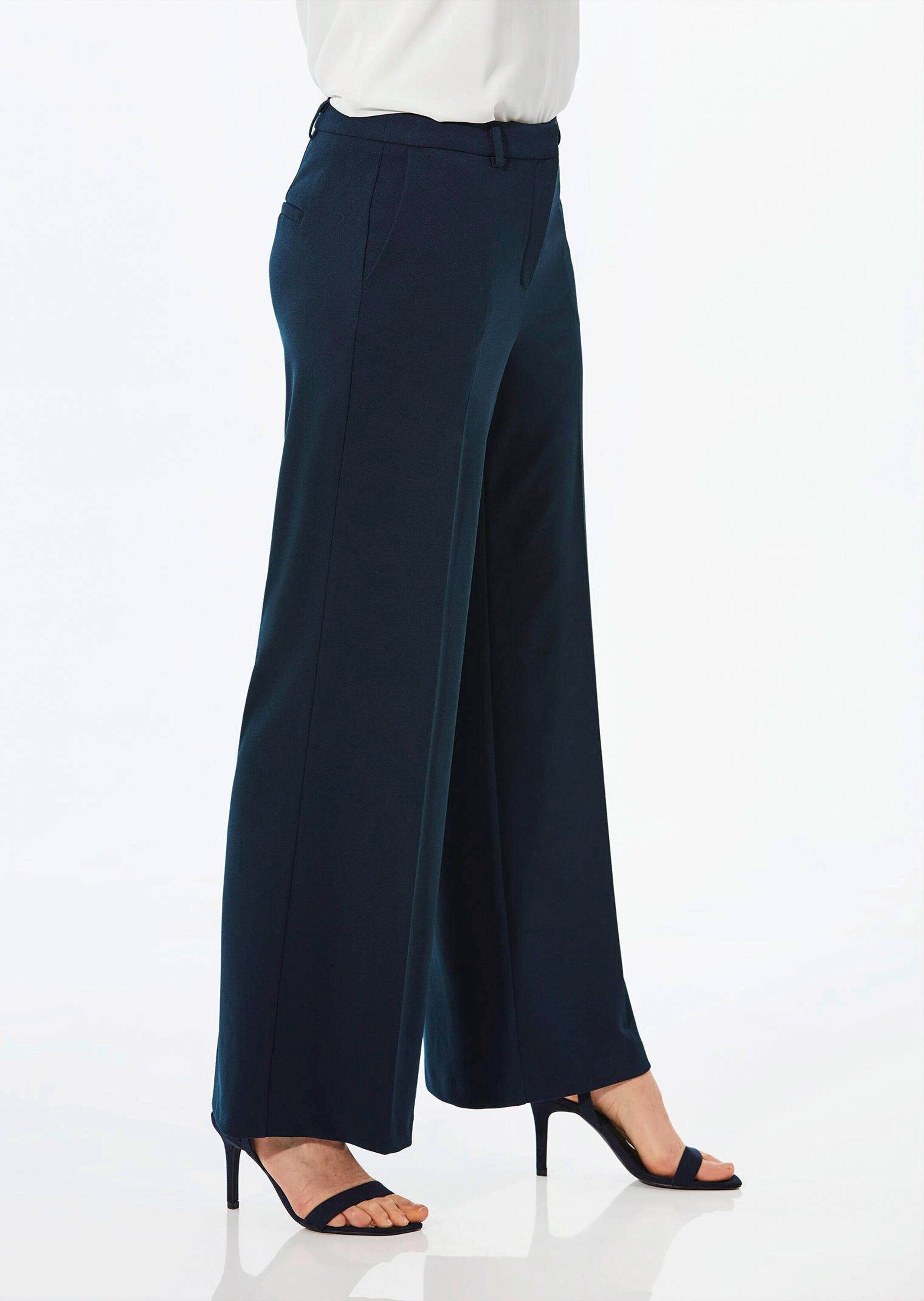 GOLDNER Stoffhose Kurzgröße: Jerseyhose mit Bügelfalten Stretchhose mit weitem Bein, Taschen, Gürtelschlaufen und Knöchellänge – Bild 4 von 5