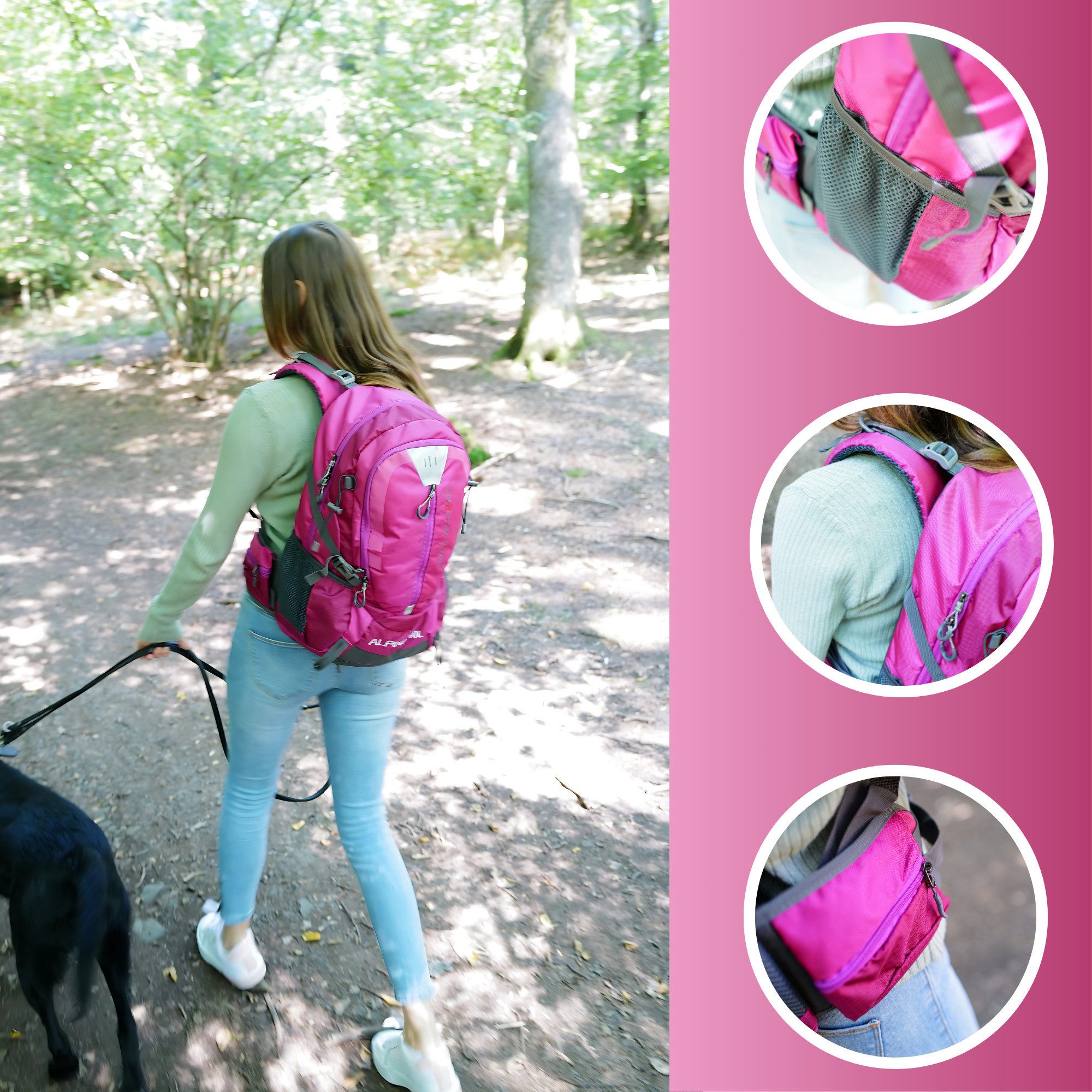 NOWI Wanderrucksack Outdoor-Rucksack 40 L – Wanderrucksack mit Regenhülle