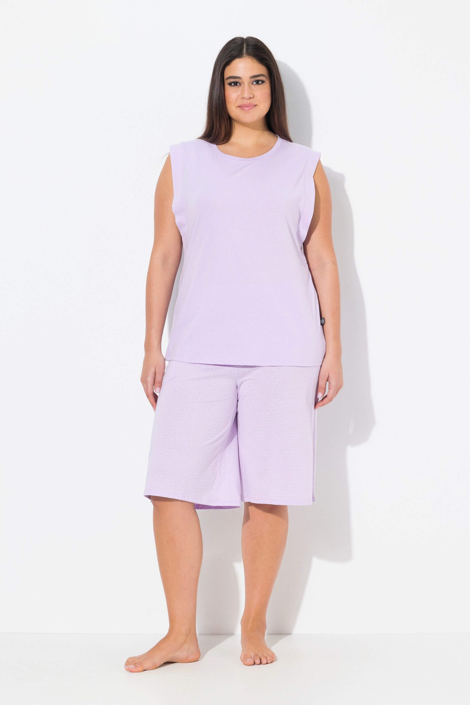 Ulla Popken Pyjama Shorty Zweiteiler Rundhals günstig online kaufen