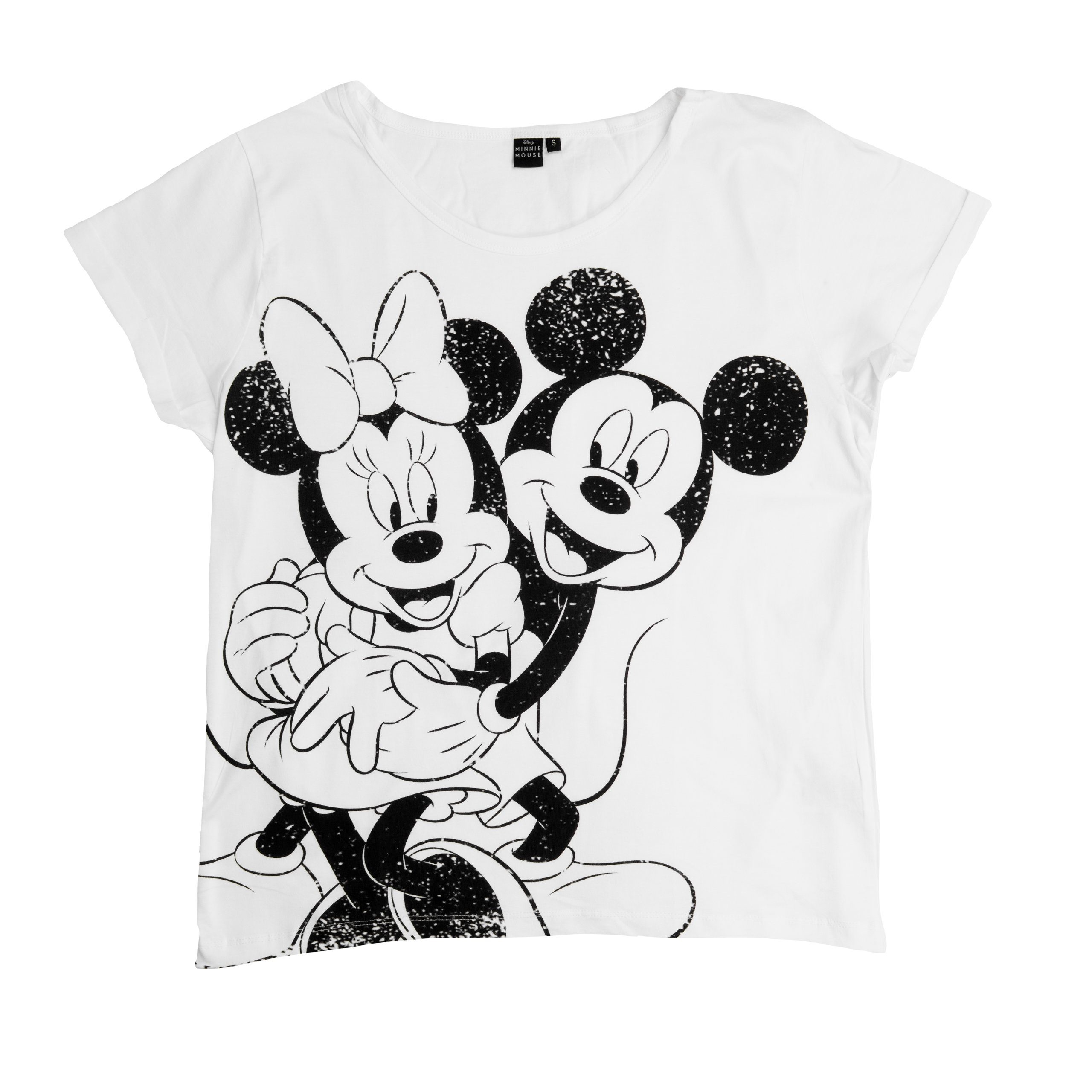 United Labels® T-Shirt »Disney Mickey Mouse T-Shirt für Damen - Mickey &  Minnie Oberteil Frauen Shirt Bigshirt Oversize Top Weiß«