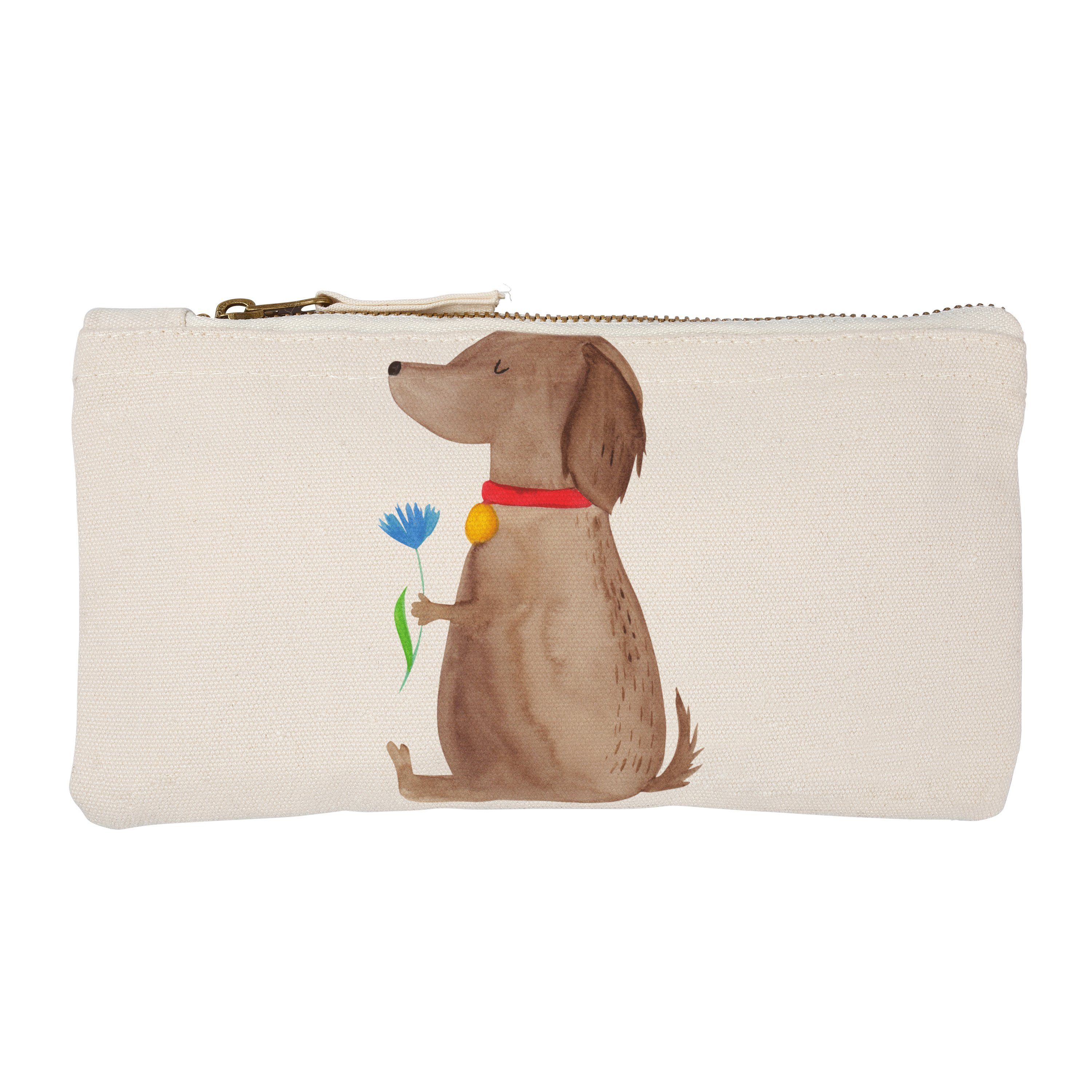 Kosmetiktasche (1-tlg) - Weiß Geschenk, Mr. Schminktasche Blume - Ko & Hund Mrs. Panda klein, Stiftemäppchen,