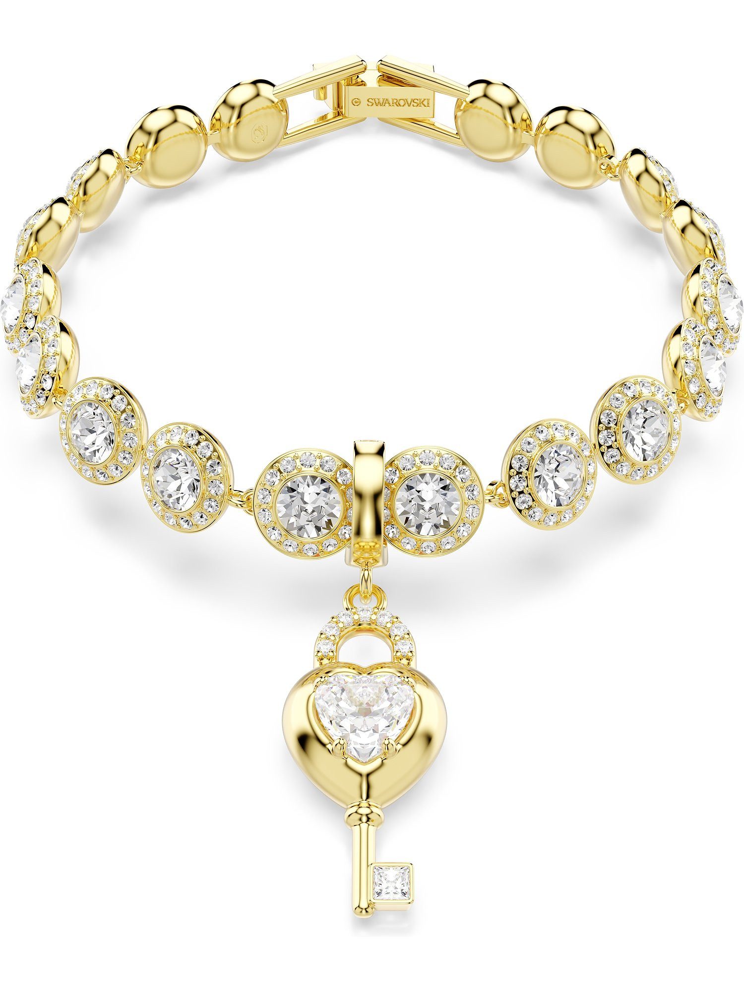 Swarovski Kettenanhänger Swarovski Damen-Charm Metall 1 Swarovski-Kristall
