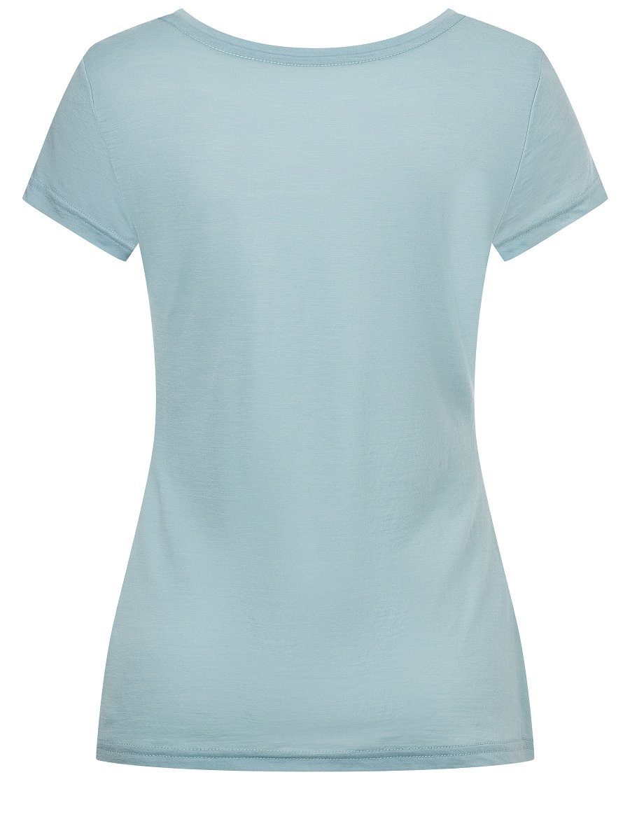 SARDA SUPER.NATURAL lässiger Chic Blue/Urban TEE Merino-Materialmix Merino Cloud Print, W T-Shirt Print-Shirt
