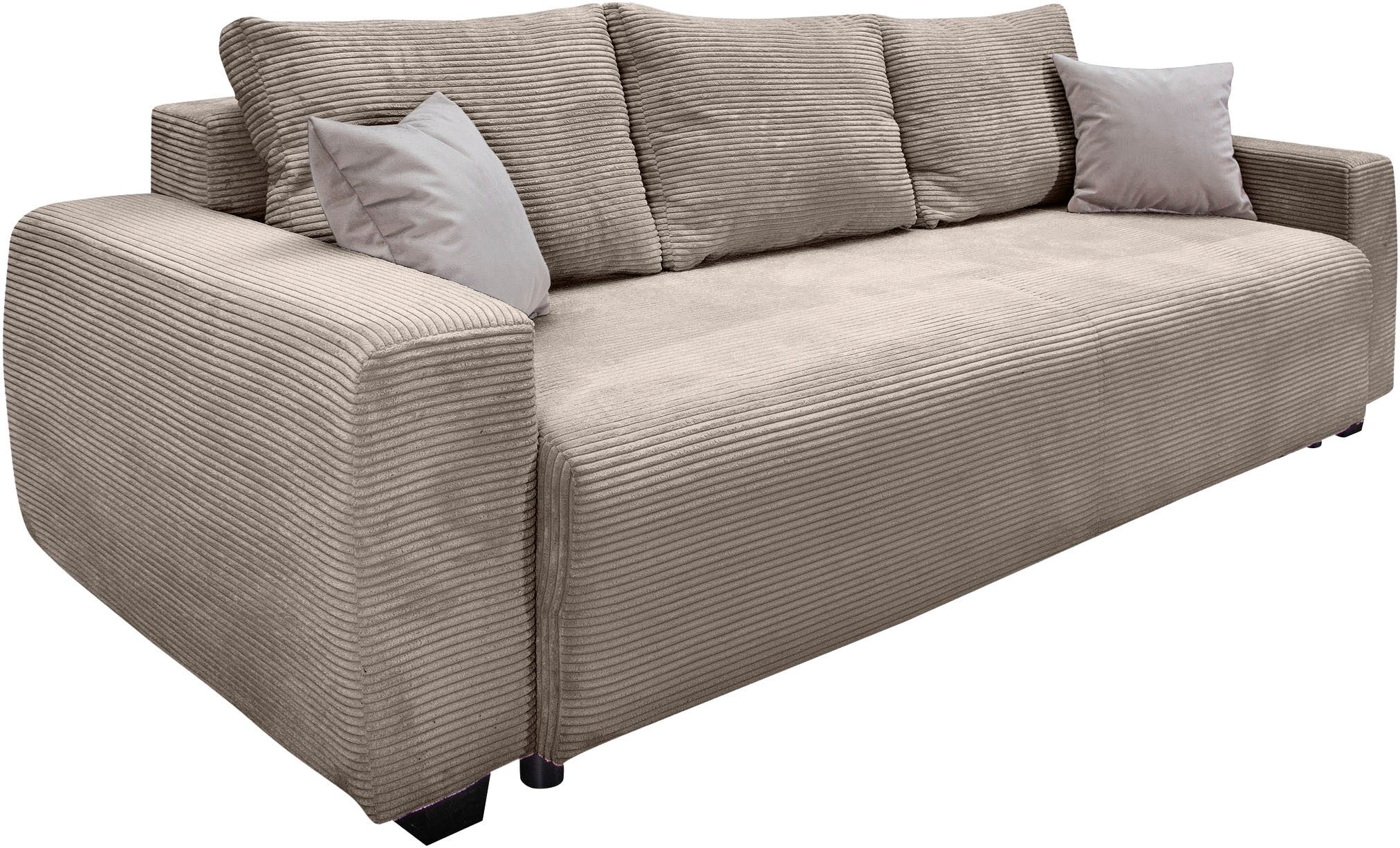OTTO home Schlafsofa Bella mit Bettkasten, Gästebett 142x194, in 3 Qualitäten, inkl. Kissen, LUXUS - Taschenfedern mit Topper - Schlafen wie im Bett, Dauerschlä – Bild 2 von 5