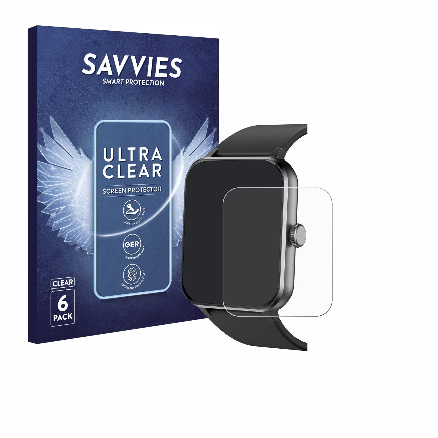 Savvies Displayschutzfolie Schutzfolie für Blackview R50, 6 Stück, Displayschutz Schutz Folie Klar Transparent