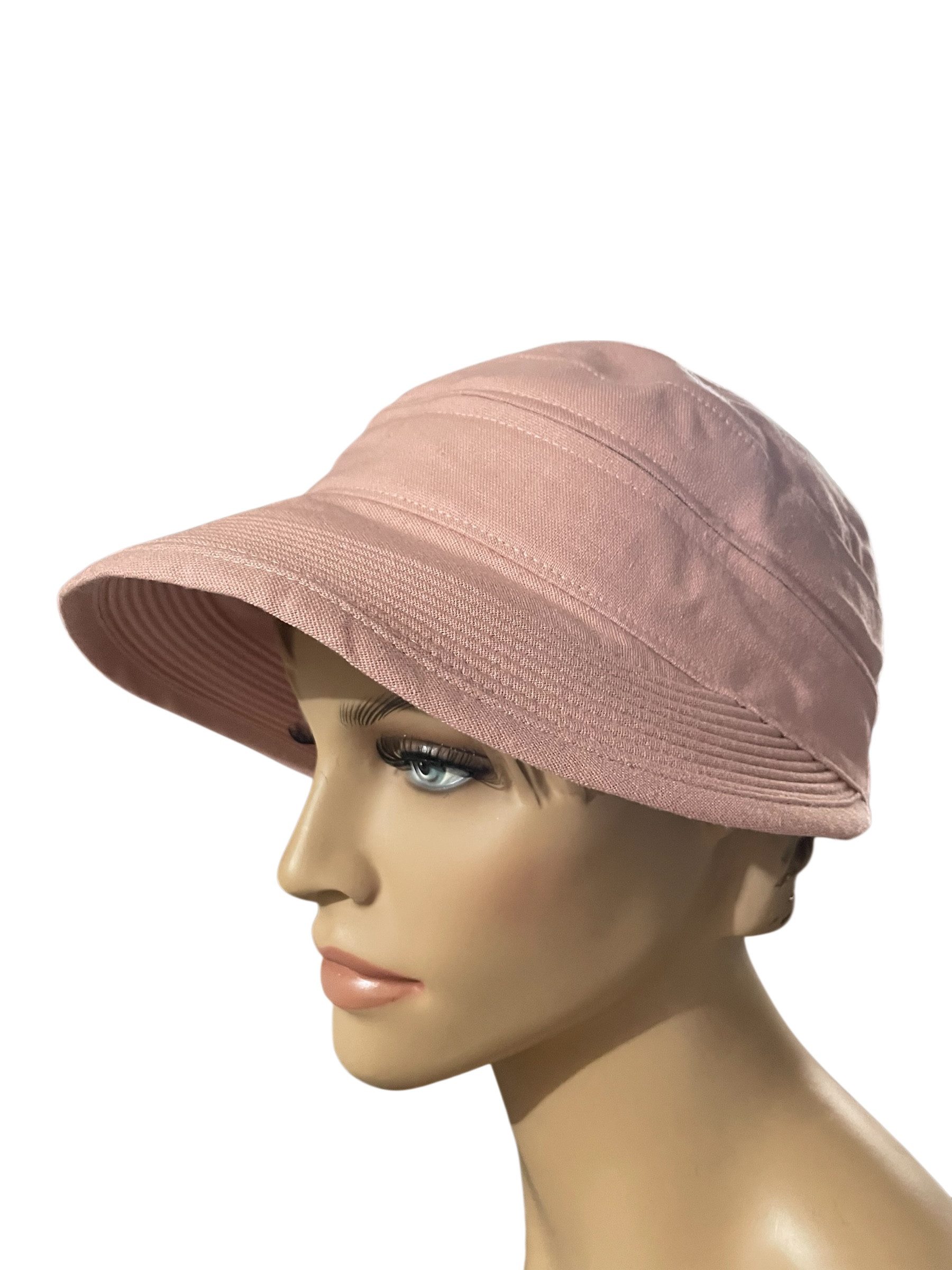 Taschen4life Sonnenhut Visor Cap 2in1 Sonnencap Basecap & Sonnenschutz in Einem, unisex, aus Leinen