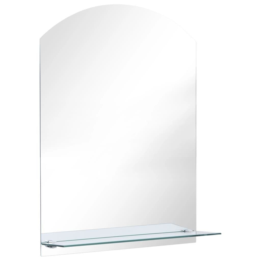 Hartglas Wandspiegel 50×70 mit Regal furnicato cm