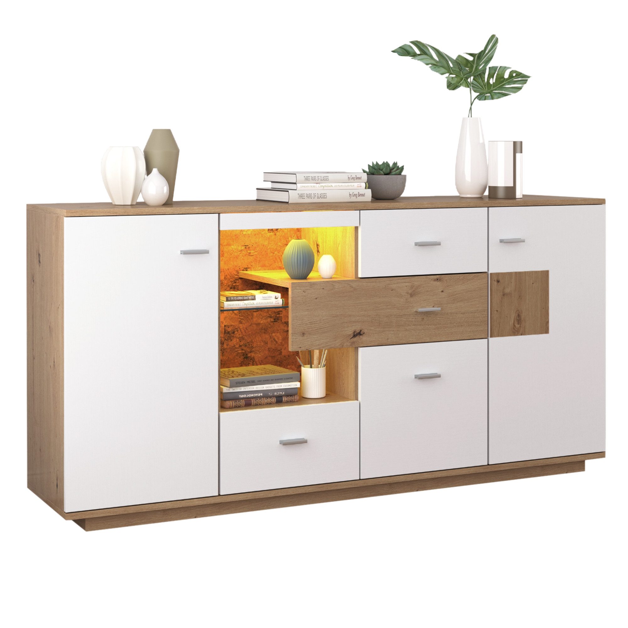 Sideboard Kommode Beistellschrank Aufbewahrungsschrank Mehrzweckschrank