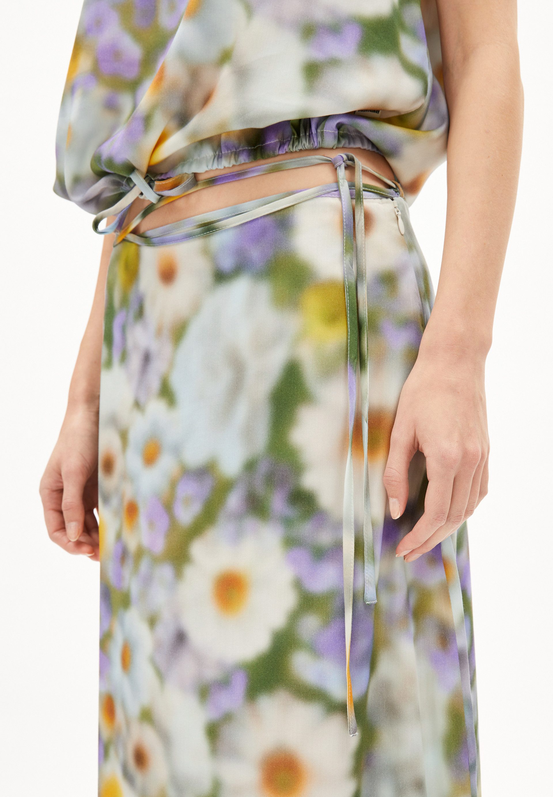 Armedangels Jerseyrock GRAATIA GREEN GARDEN (Regular Fit) Knöchellang