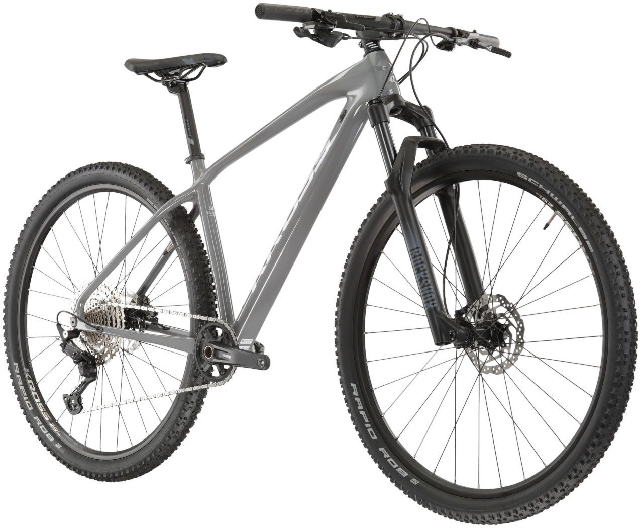 Kross Mountainbike KROSS MTB Hardtail Level 8.0 29" grau 12 Gänge, 12 Gang Shimano DEORE M6100 Schaltwerk, Kettenschaltung, mit Carbon-Rahmen und -Gabel