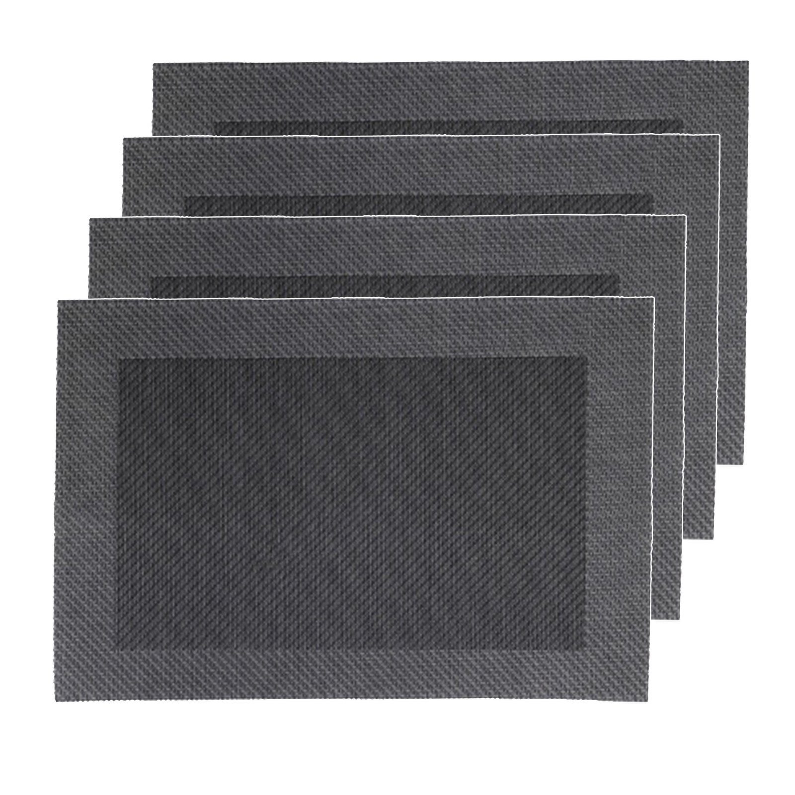 Platzset Platzset 4er Set, Grau Polyester