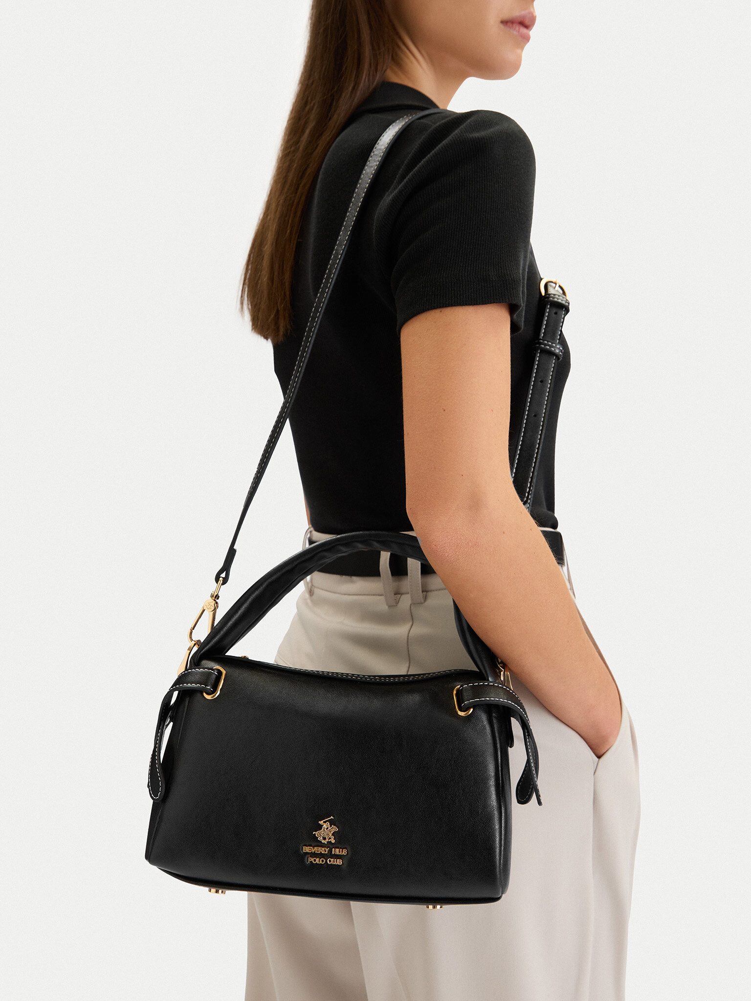 Handtasche Beverly Hills Polo Club Damenhandtasche Schwarz BEVERLY HILLS POLO CLU
