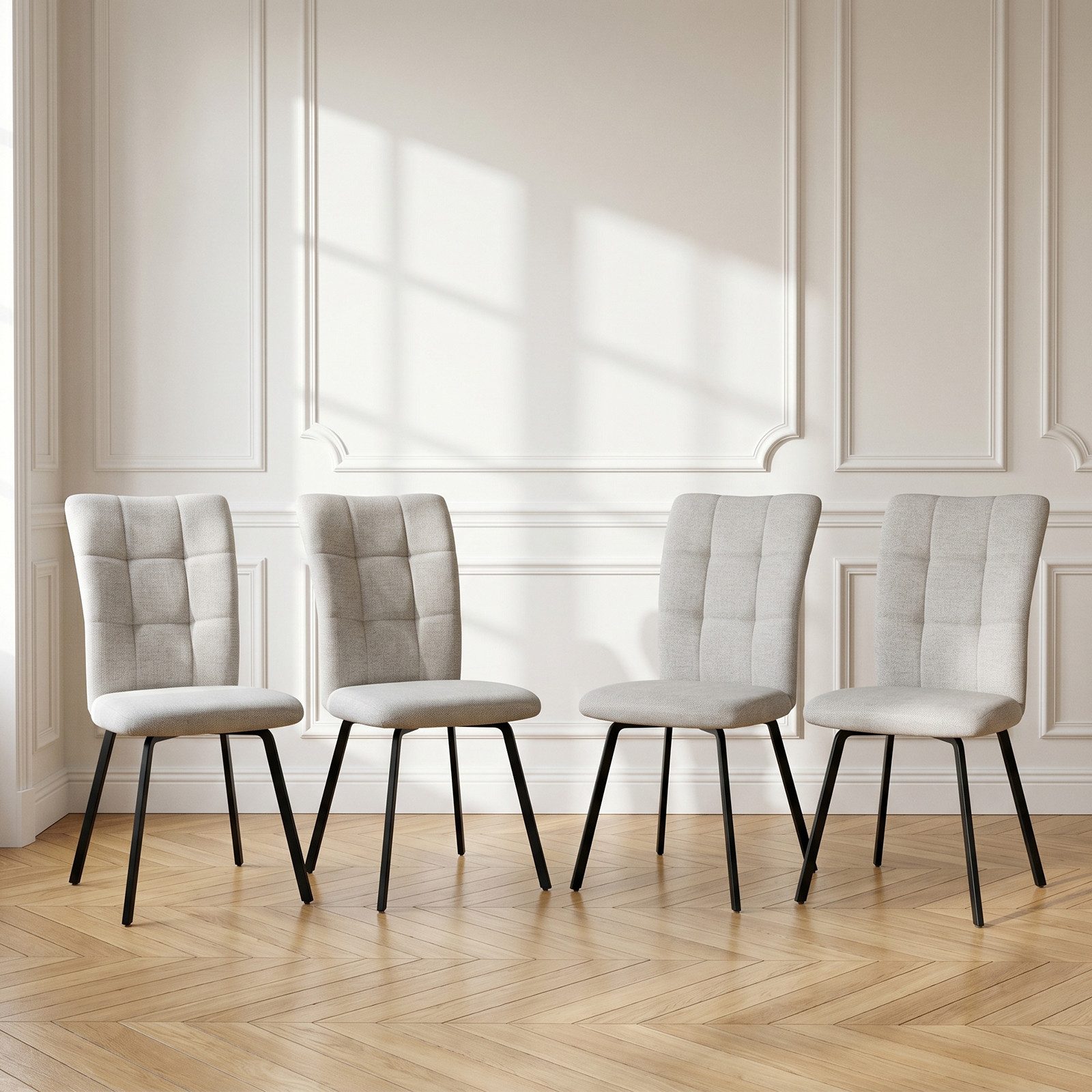 Jiexi Esszimmerstuhl Esszimmerstühle 4er-Set, moderner Polsterstuhl, stabiles Design
