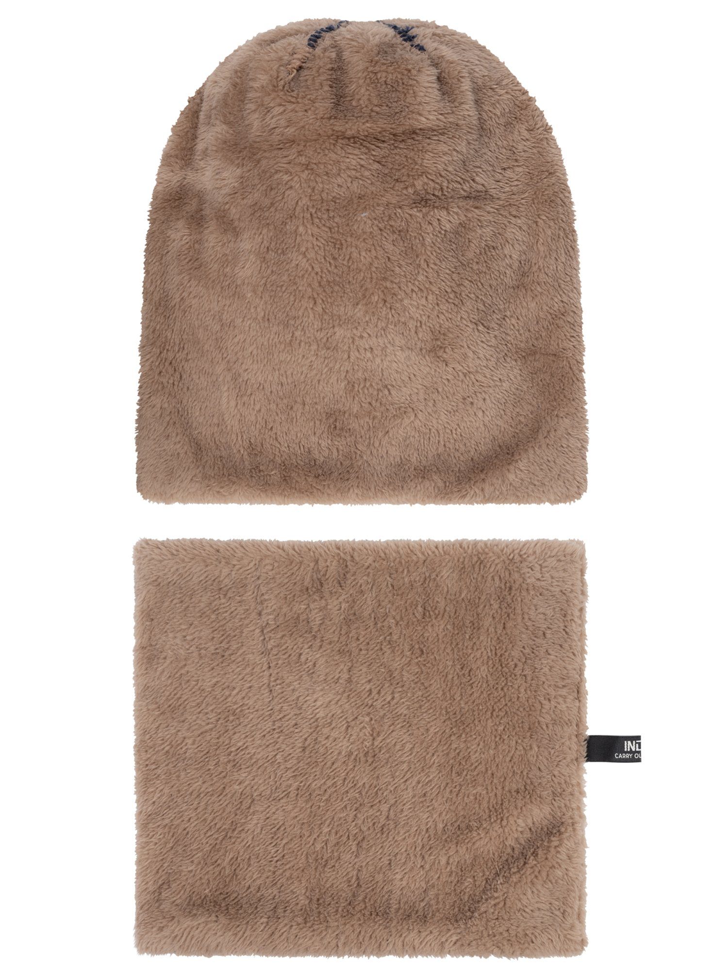 Indicode Mütze & Schal Herren Siracusa Strickmütze Herrenmütze Set günstig online kaufen