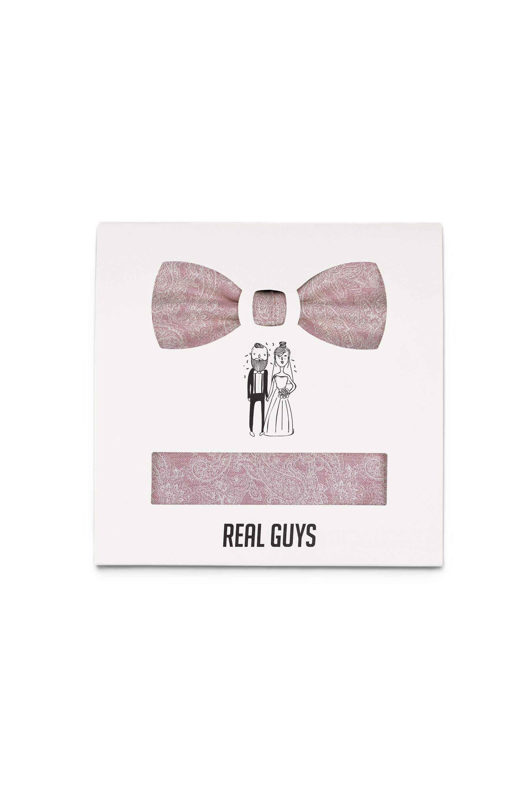 REAL GUYS by J.PLOENES Fliege (2-St) mit passendem Einstecktuch, Paisleymuster