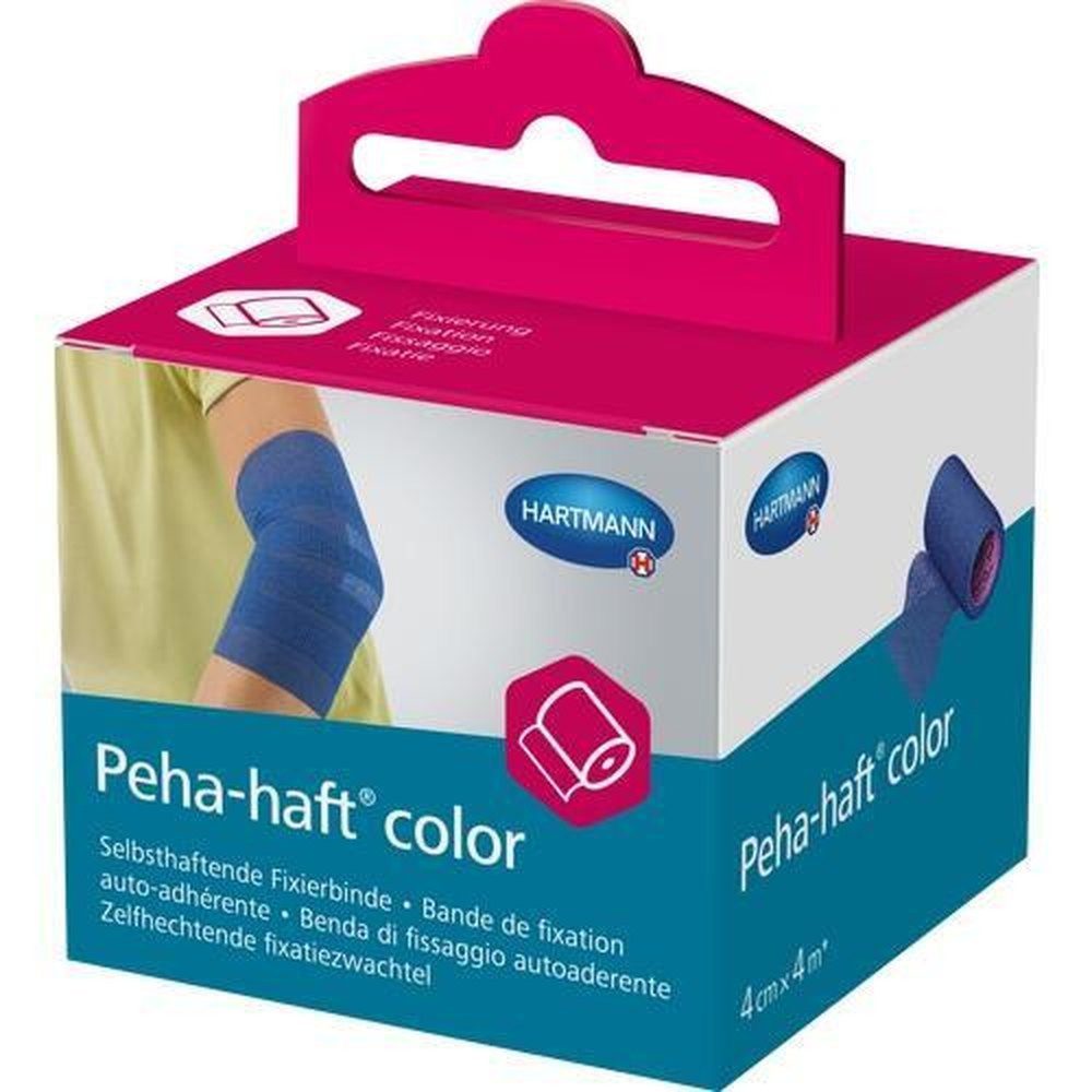 Peha-haft Bandage PEHA-HAFT Color Fixierb.latexfrei 4 cmx4 m blau 1St