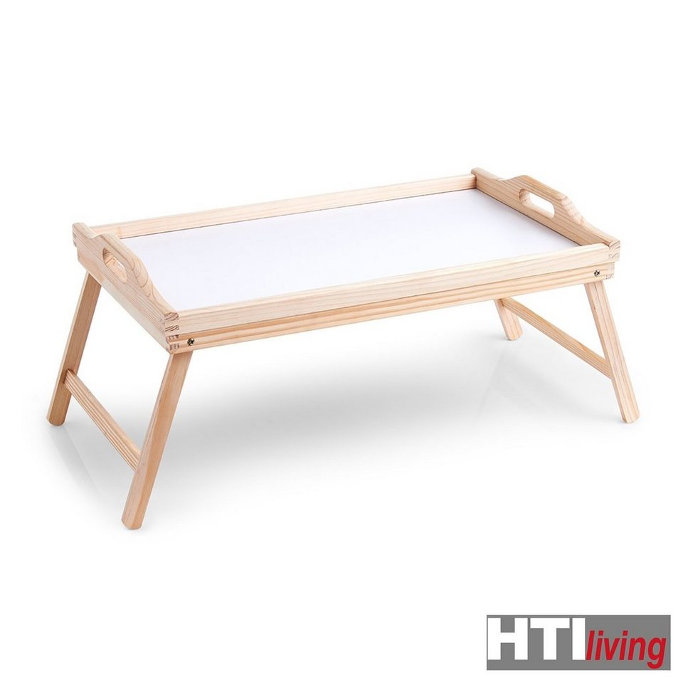 HTI-Living Tablett Bett-Tablett Kiefer, Kiefer, Serviertablett mit Füßen  klappbar