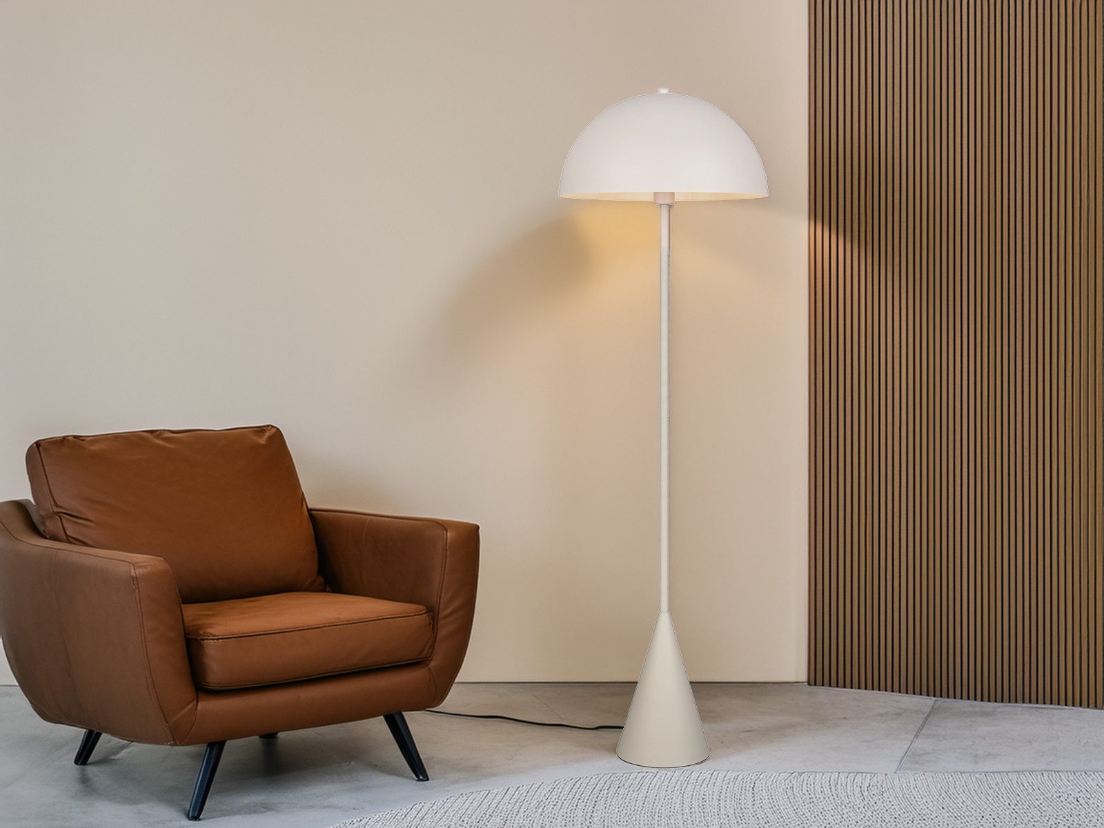 TRIO Leuchten LED Stehlampe, Dimmfunktion, LED wechselbar, Warmweiß, kleine coole Pilz-lampe stehend für Zimmer Ecke, Höhe 130cm
