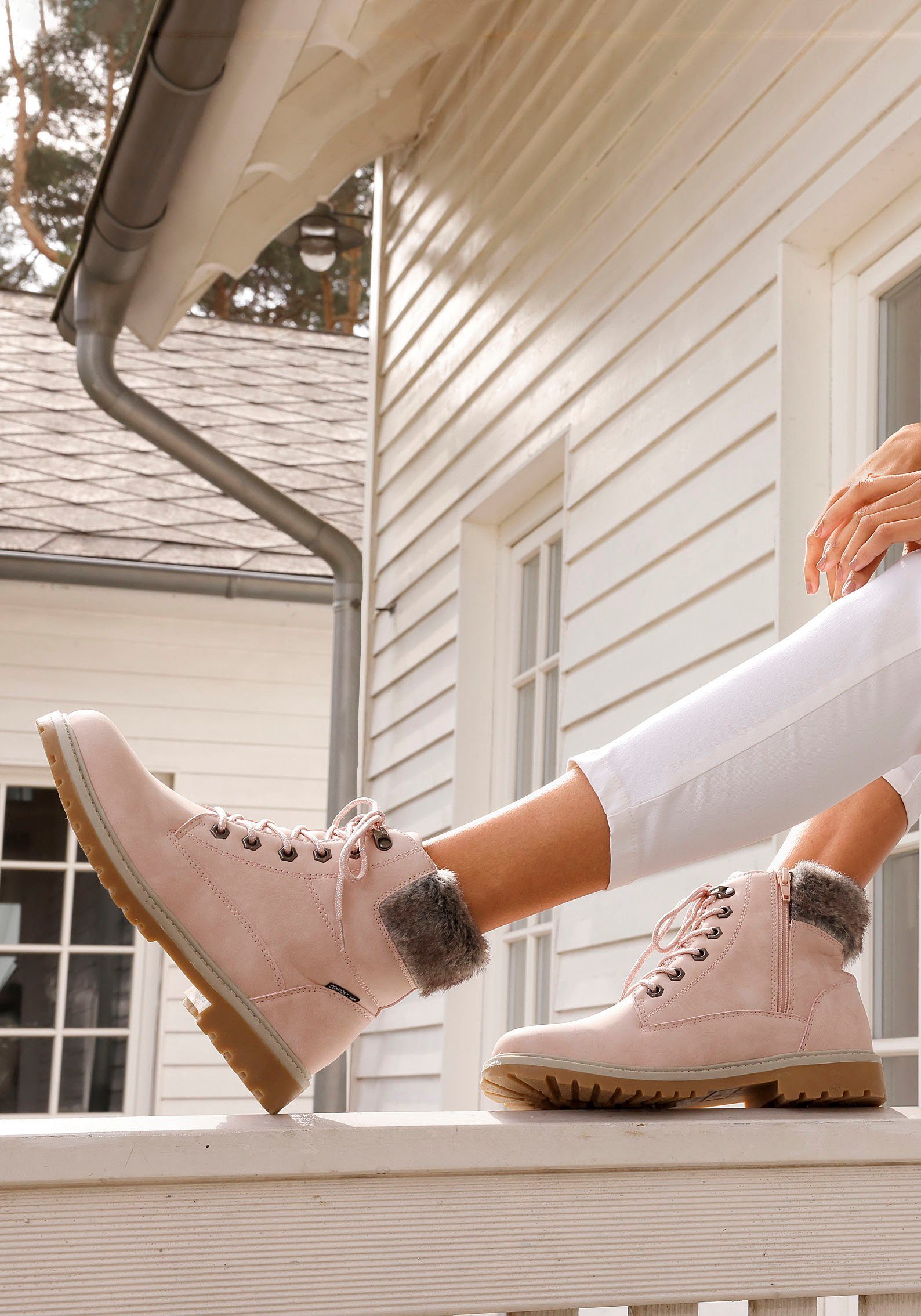 LASCANA Stiefelette wind- & wasserabweisend,Winterboots, Outdoorstiefel, günstig online kaufen