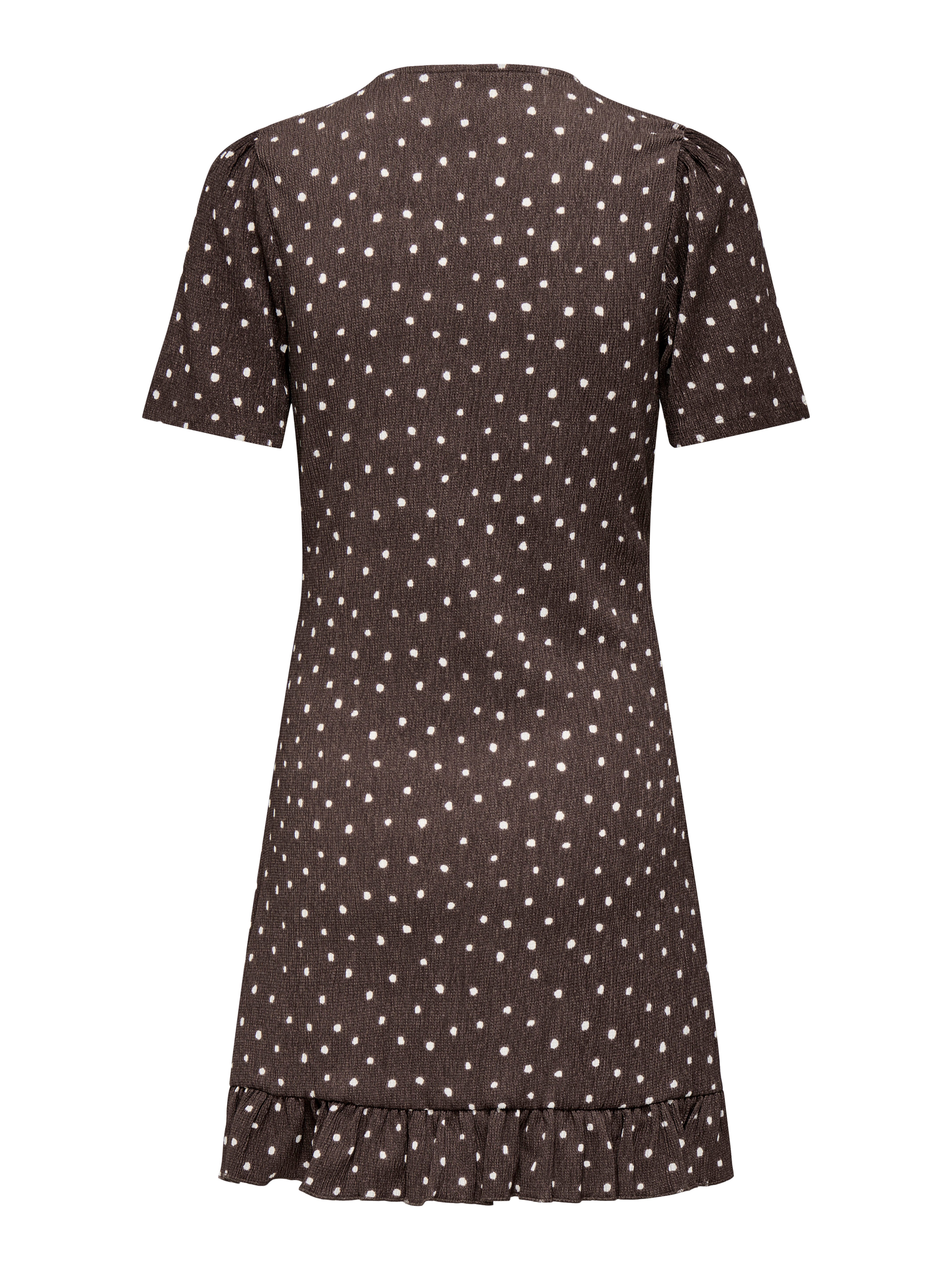 ONLY Minikleid ONLMOLLY S/S V-NECK DRESS JRS NOOS Materialmix, regular fit, V-Ausschnitt