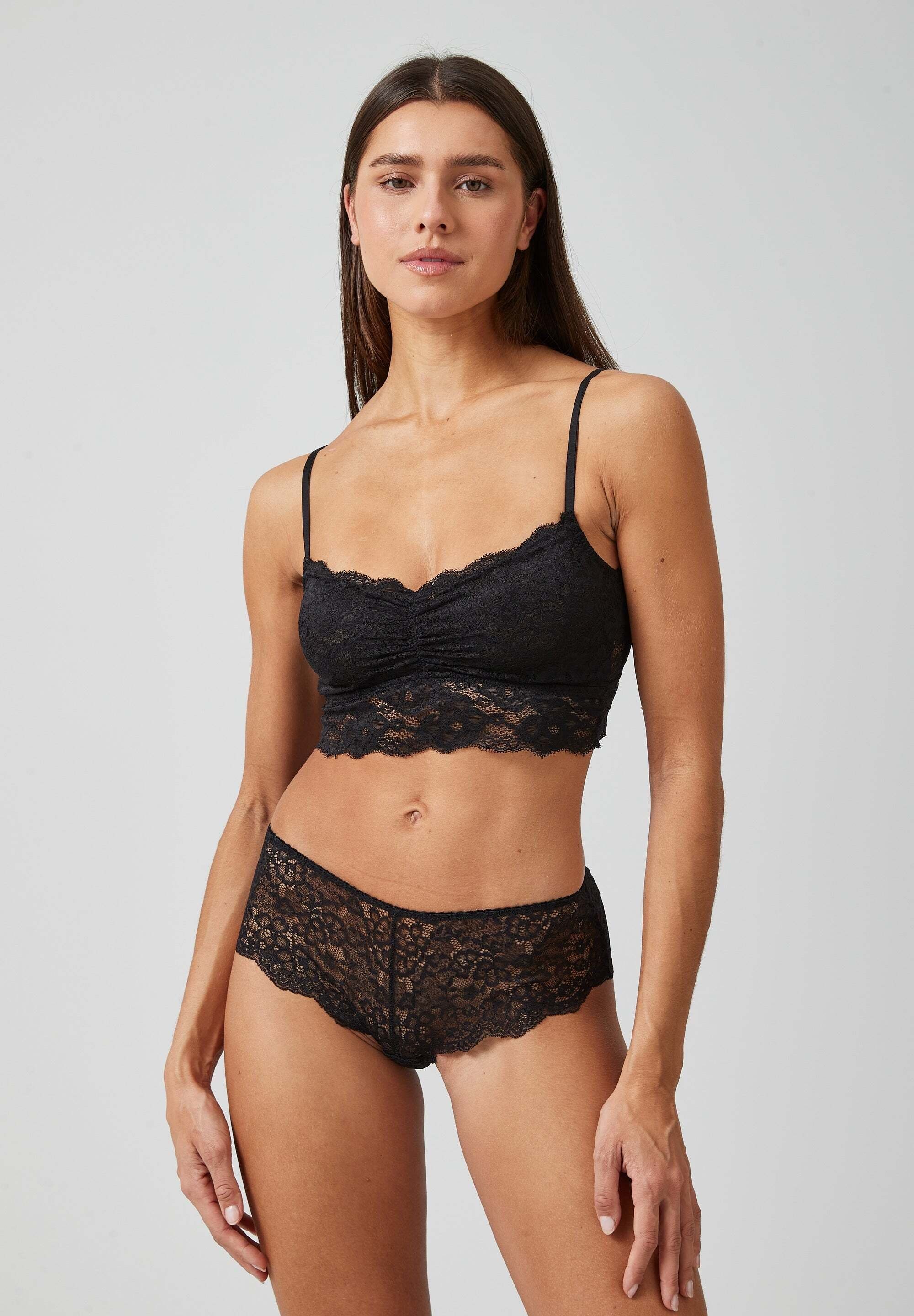 SNOCKS Bustier Spitzen-BH Damen (1-tlg) Soft Bustier ohne Bügel aus Spitze, Dessous