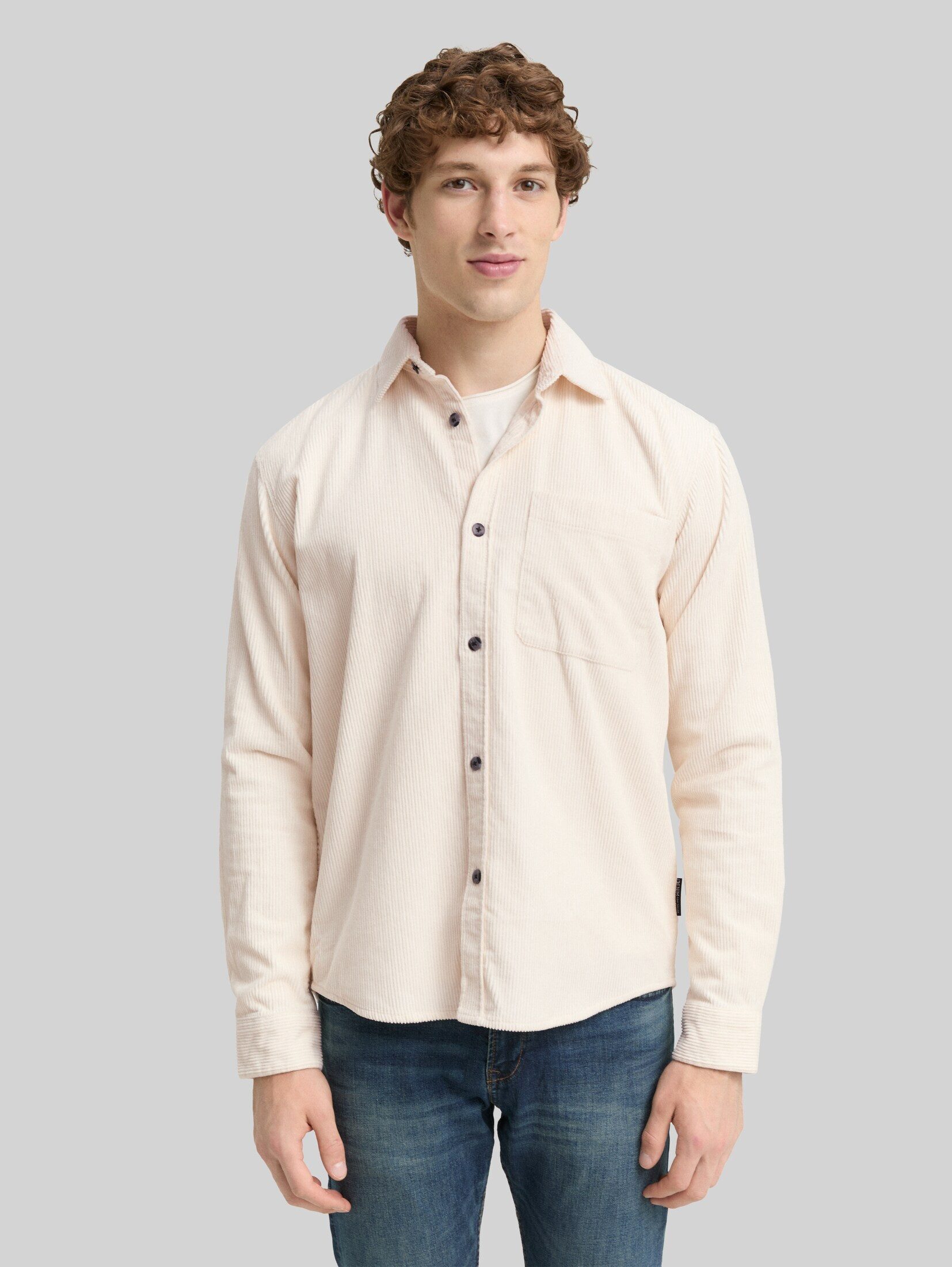 TOM TAILOR Denim Langarmhemd Blusen & Shirts Relaxed Fit Cordhemd mit Brusttasche
