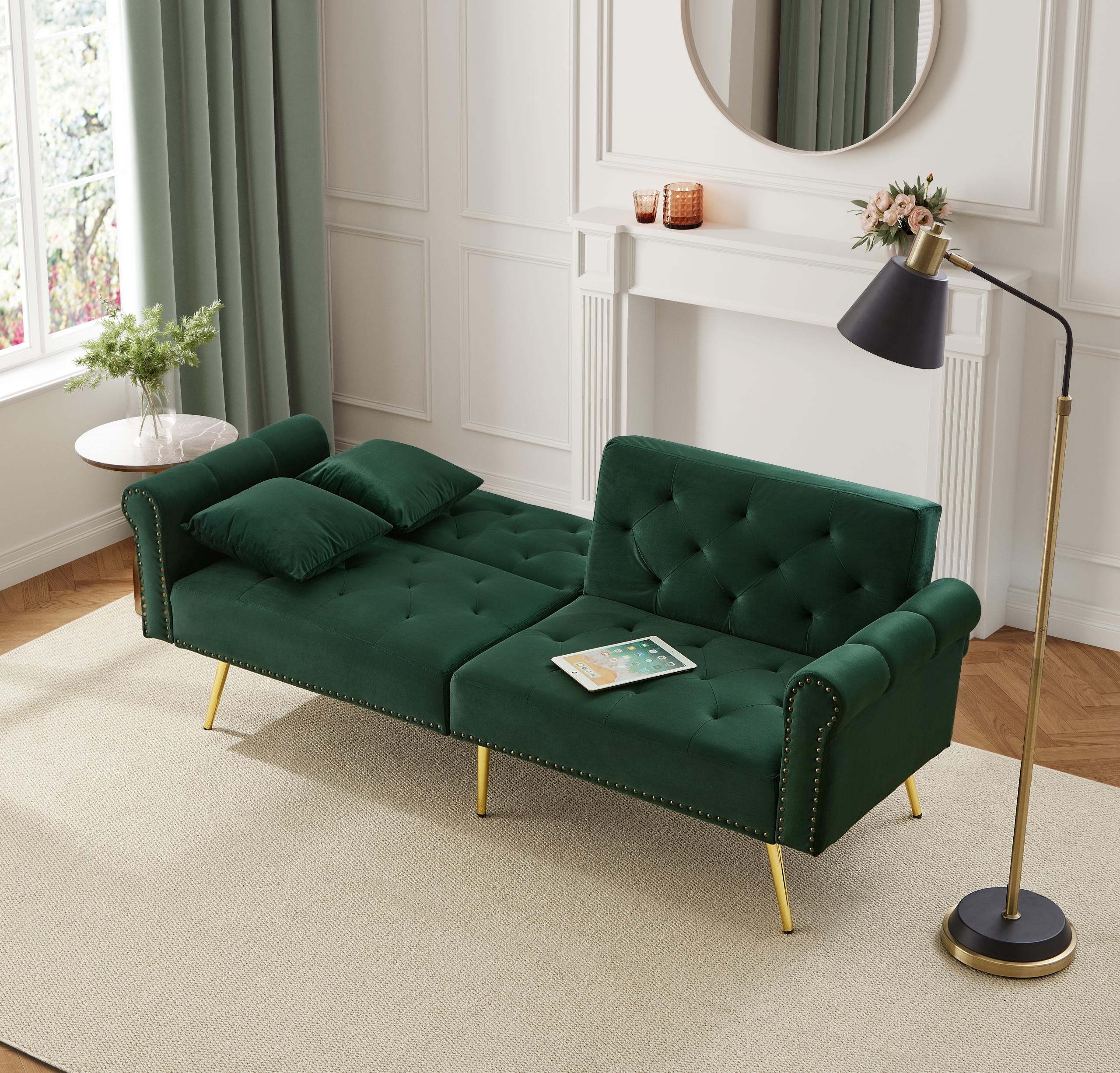 Furnishings Home Schlafsofa Sofa mit Samtbezug günstig online kaufen