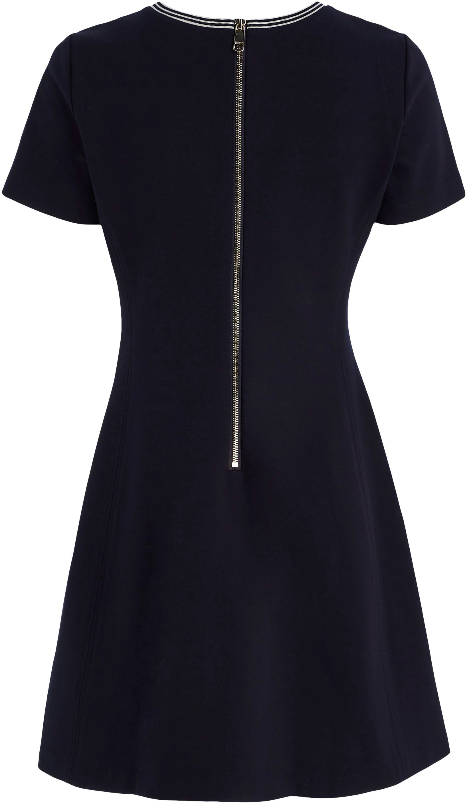 Tommy Hilfiger Minikleid PUNTO VIS DRESS mit gestreiftem SS Ausschnitt MINI