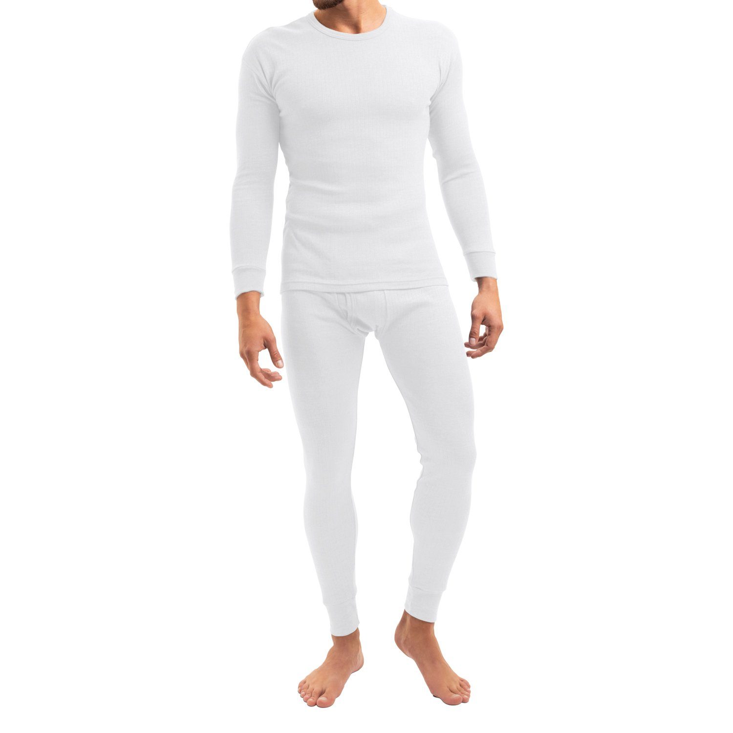 MT Thermohose Herren Ski- & Thermowäsche Set - Lange Unterwäsche Weiss