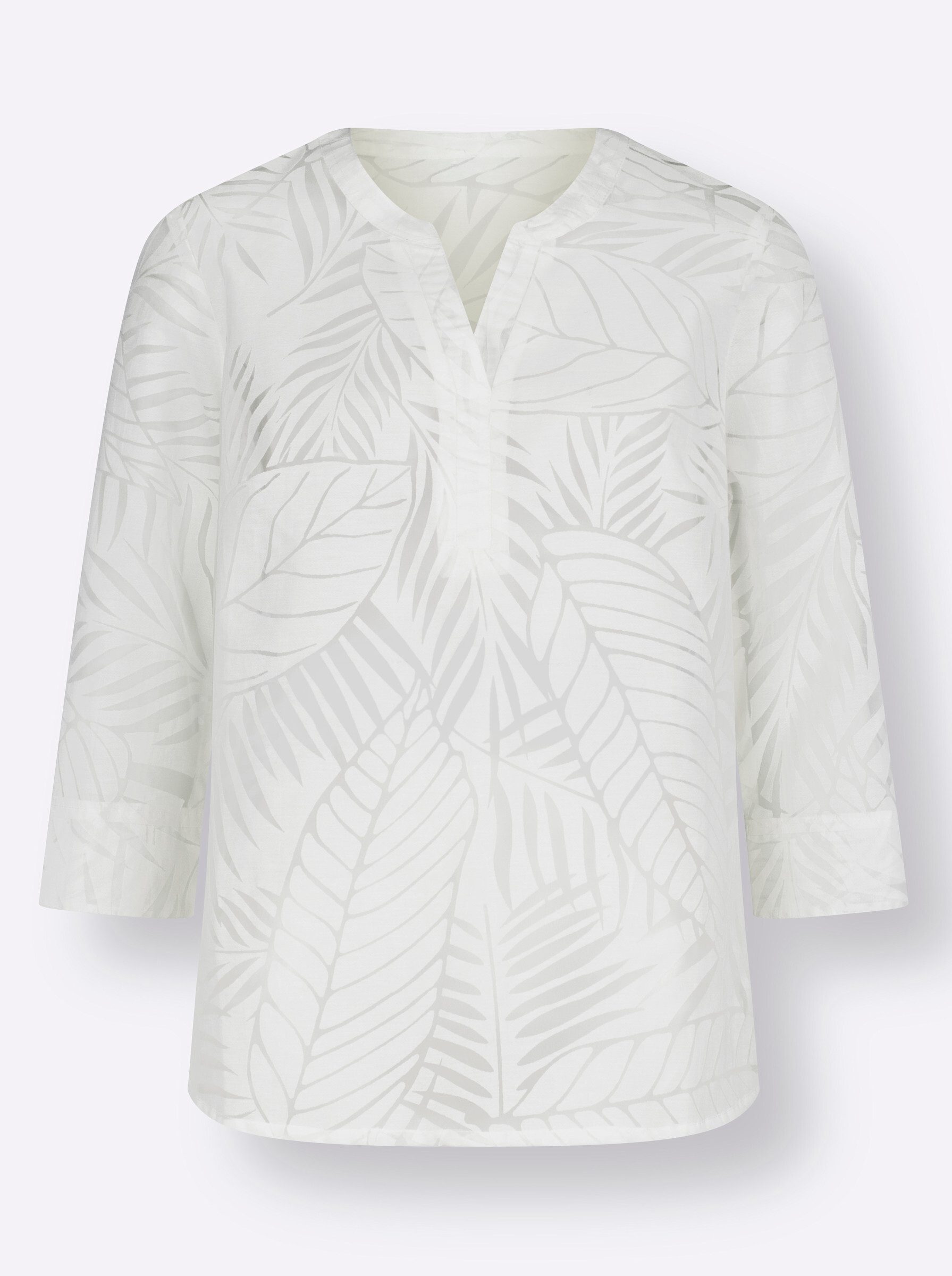Klassische Bluse Schlupfbluse 3/4-Arm