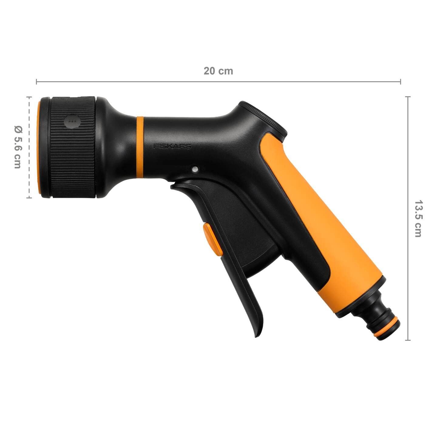 Fiskars Farbsprühpistole FISKARS 1065483 Spritzpistole, Sprühpistole, Sprühpistole, 3 Funktionen, Frontregler, SoftGrip, Universalgröße, Schwarz/Orange